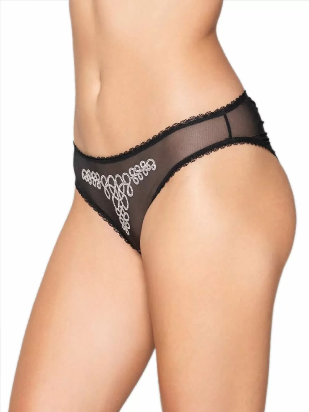 LUNA Brazilian Slip Shiny - Λαμπερά Strass - Απαλή Διαφάνεια