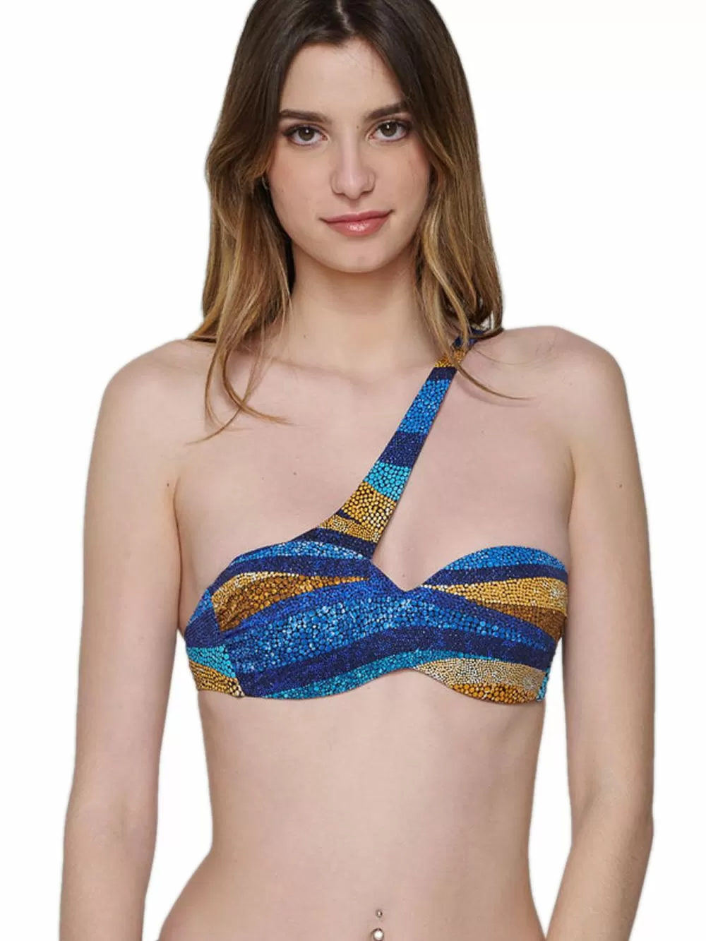 Μαγιό LUNA Liberty Μπικίνι Strapless Push Up - Μπανέλα & Lurex Λαμέ 