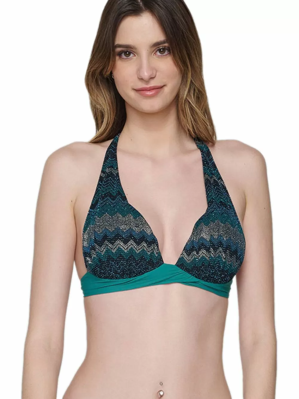 Μαγιό LUNA Topaz Μπικίνι Τρίγωνο Push Up - Χωρίς Μπανέλα - Lurex Λαμέ 