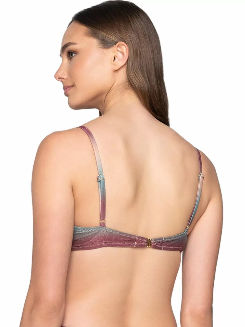 Μαγιό LUNA Σουτιέν Μπικίνι Ombre Lurex Λαμέ -Ήπια Ενίσχυση & Μπανέλα