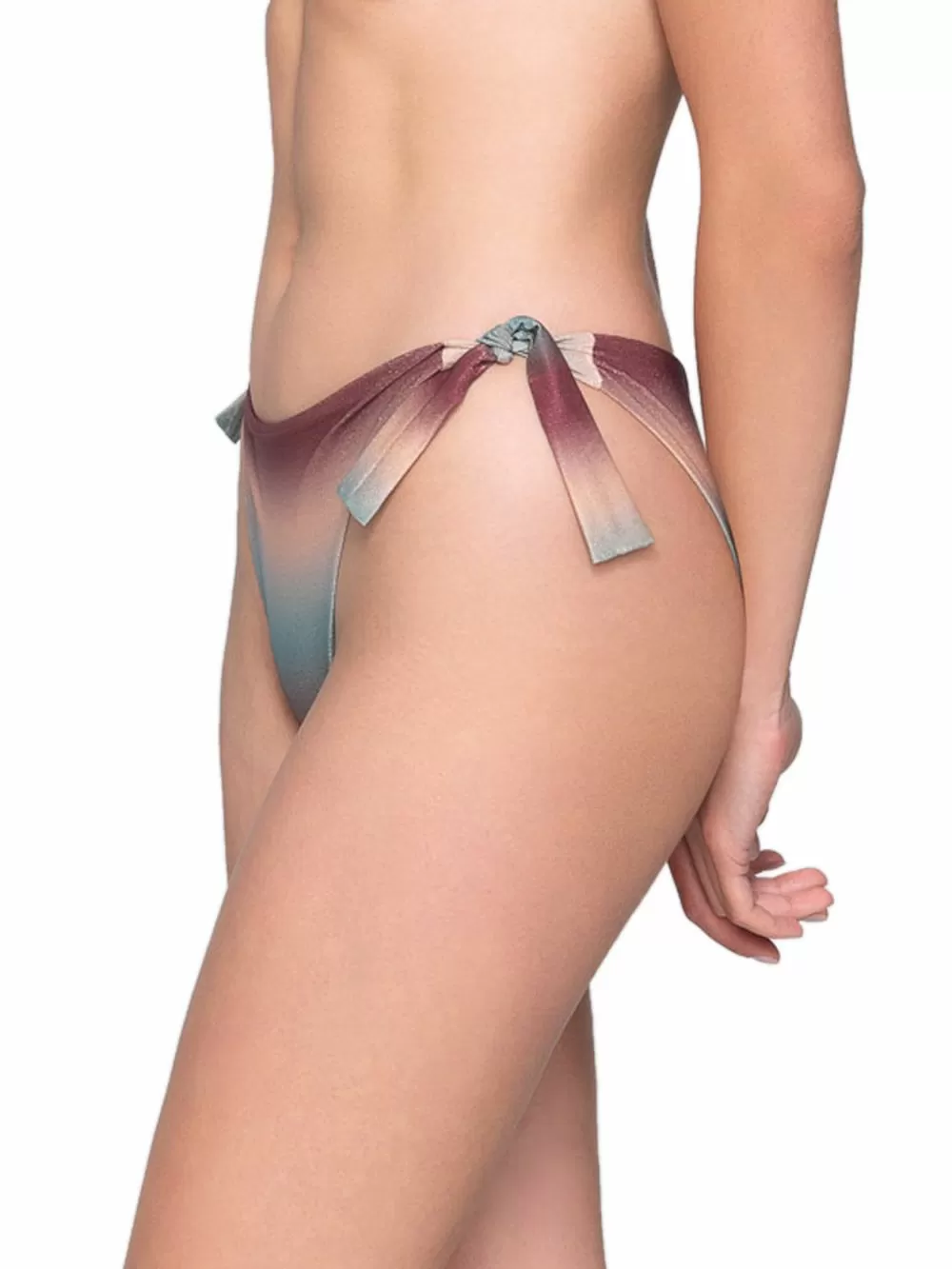 Μαγιό LUNA Ombre Μπικίνι Σλιπ Δετό - Lurex Λαμέ - Χωρίς Ραφές 