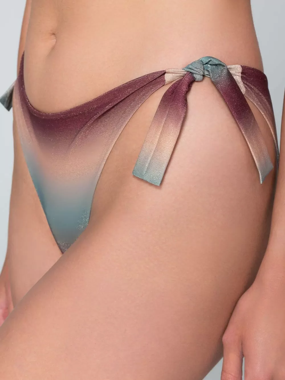 Μαγιό LUNA Ombre Μπικίνι Σλιπ Δετό - Lurex Λαμέ - Χωρίς Ραφές 