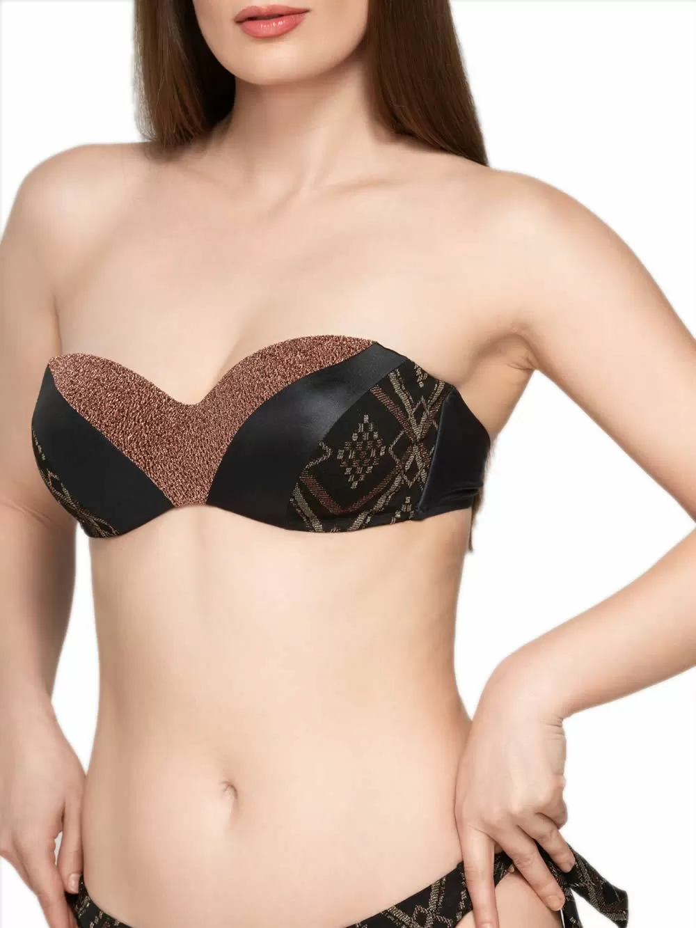 Μαγιό LUNA Manhattan Strapless Μπικίνι Top - Lurex