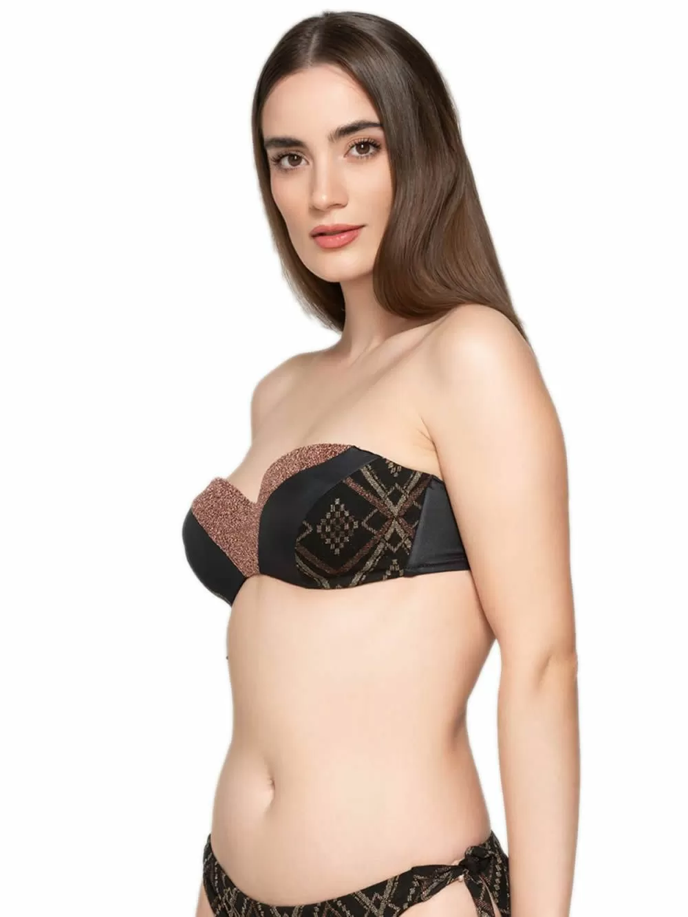 Μαγιό LUNA Manhattan Strapless Μπικίνι Top - Lurex