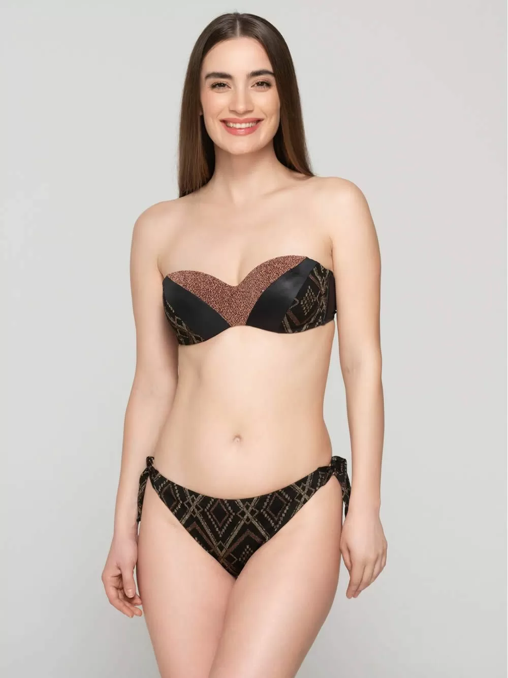 Μαγιό LUNA Manhattan Strapless Μπικίνι Top - Lurex