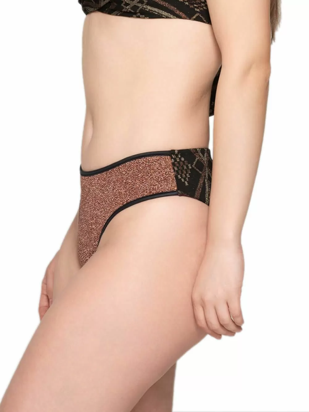 Μαγιό LUNA Manhattan Μπικίνι Σλιπ Φαρδύ Ψηλό - Lurex - Χωρίς Ραφές