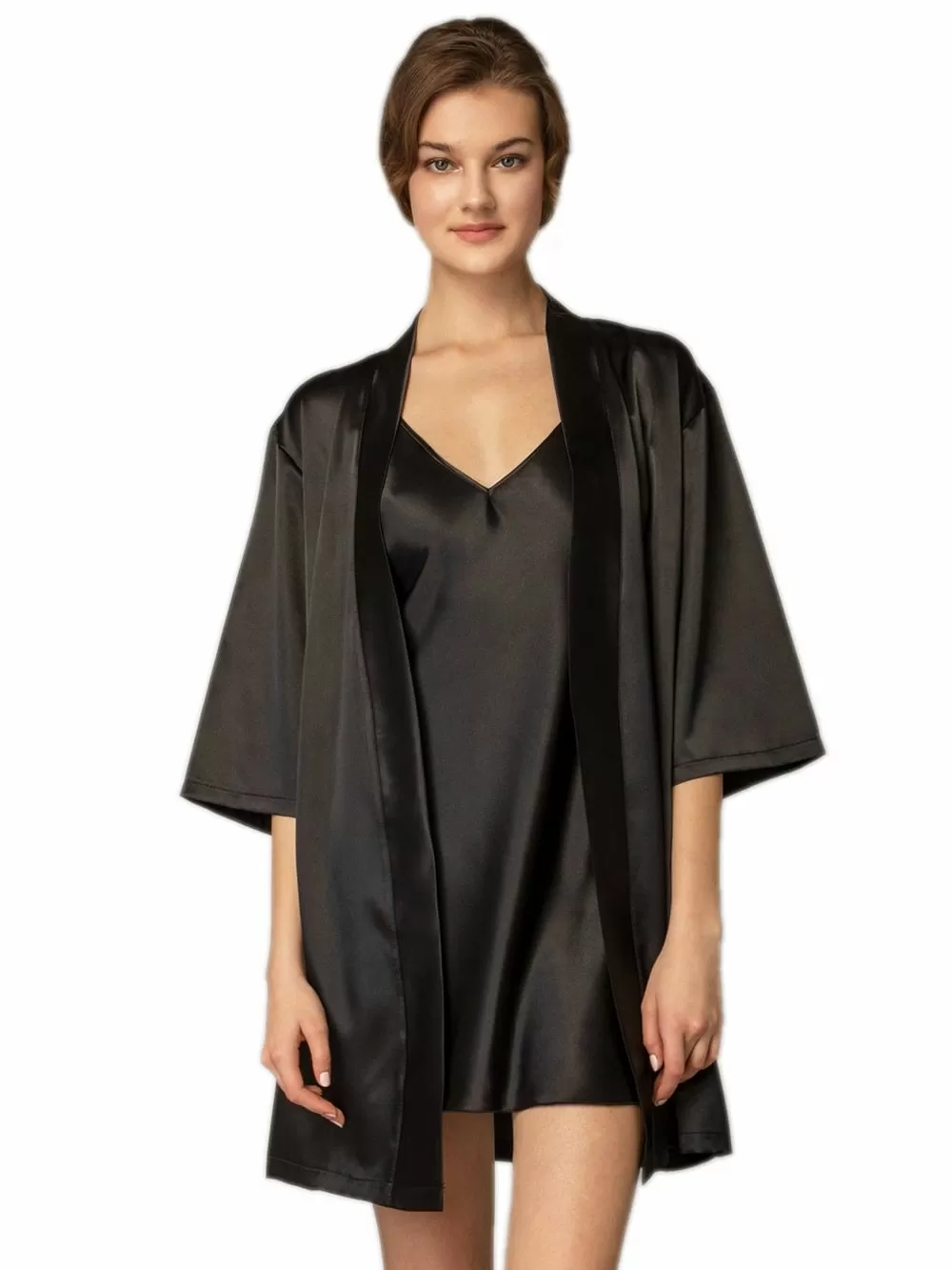 MILENA BY PARIS Νυχτικό & String - Απαλό Σατέν 