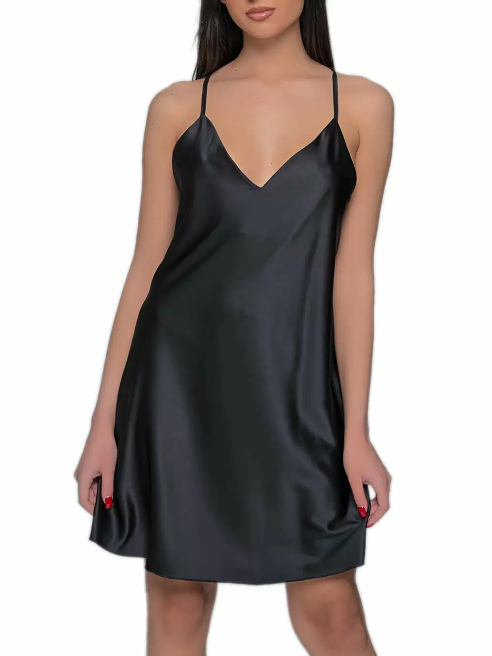 MILENA BY PARIS Νυχτικό & String - Σατέν