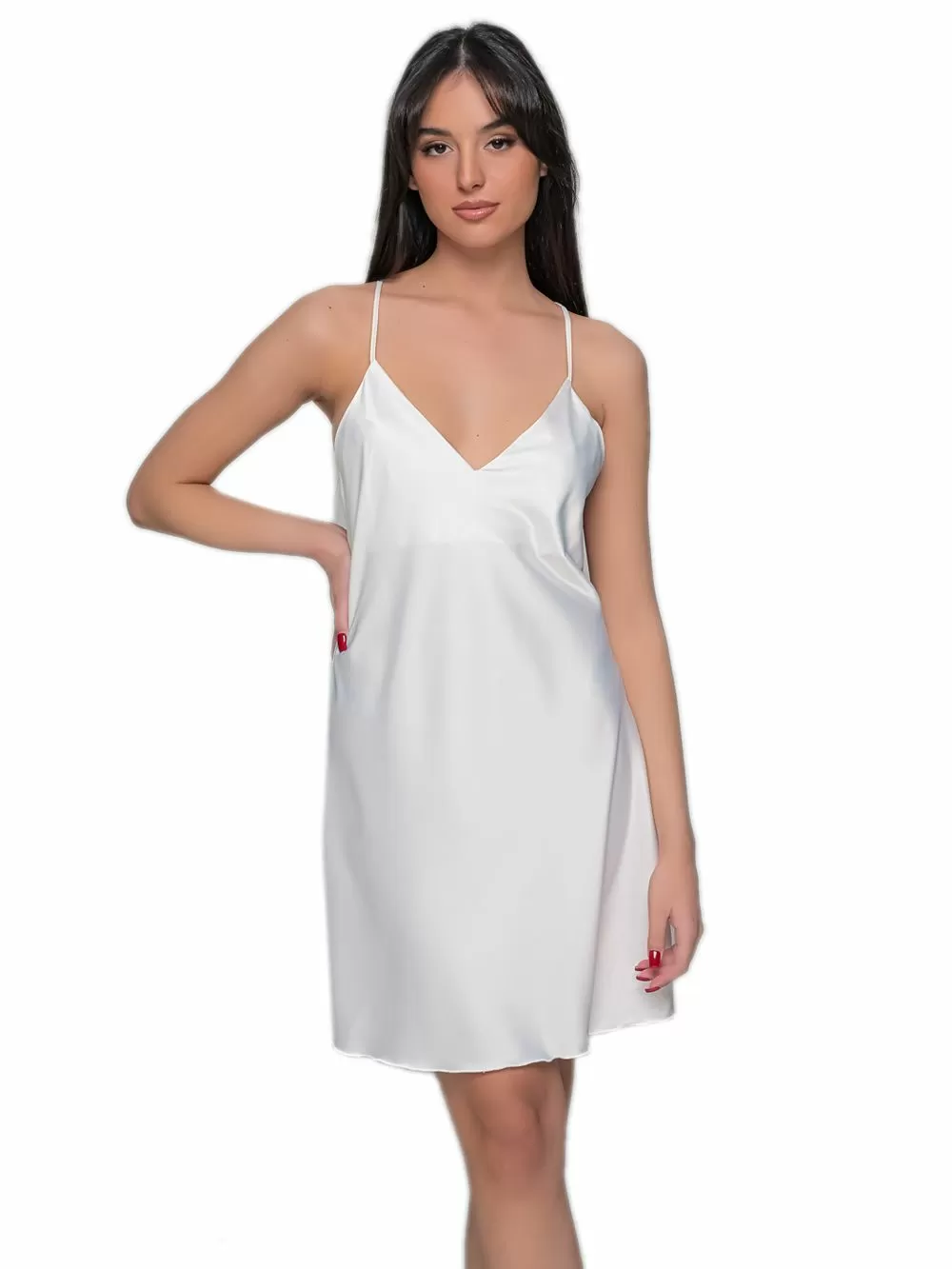 MILENA BY PARIS Νυχτικό Σετ με String - Απαλό Σατέν - Νυφική Πρόταση 