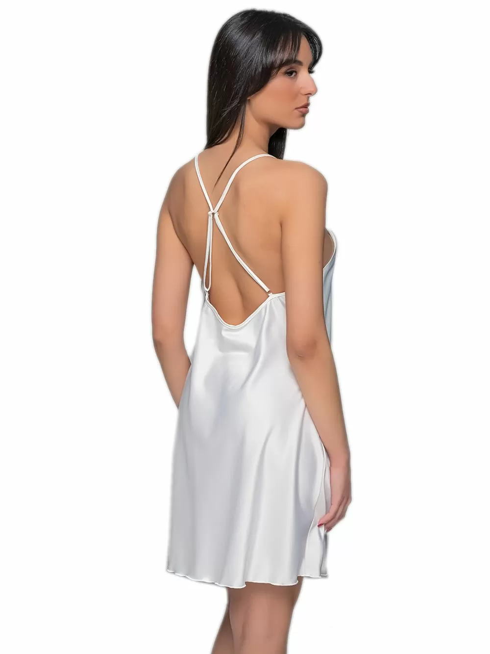 MILENA BY PARIS Νυχτικό Σετ με String - Απαλό Σατέν - Νυφική Πρόταση 