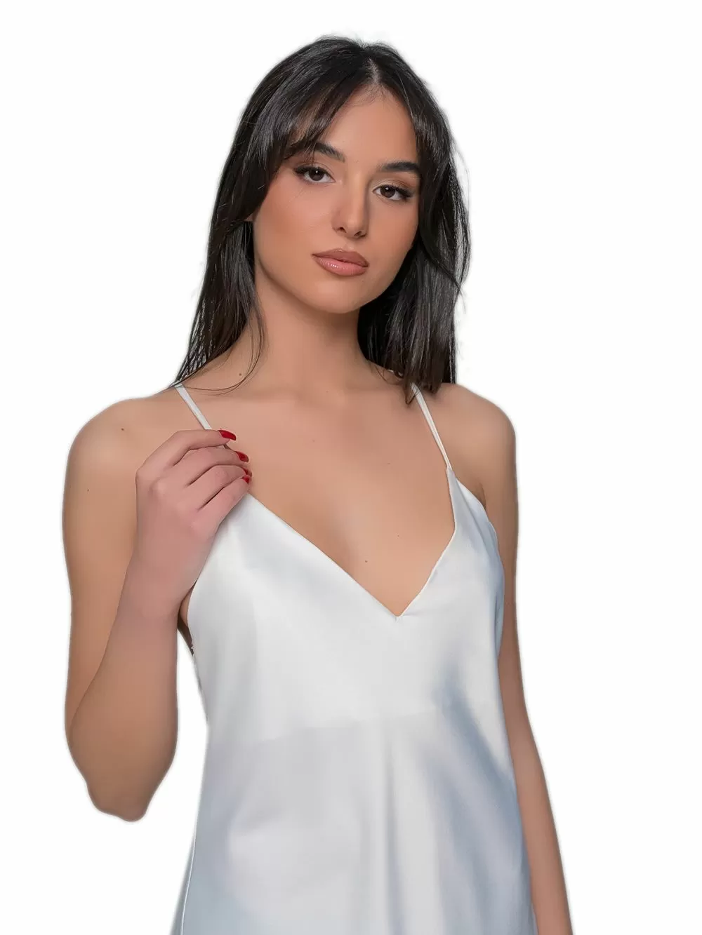 MILENA BY PARIS Νυχτικό Σετ με String - Απαλό Σατέν - Νυφική Πρόταση 