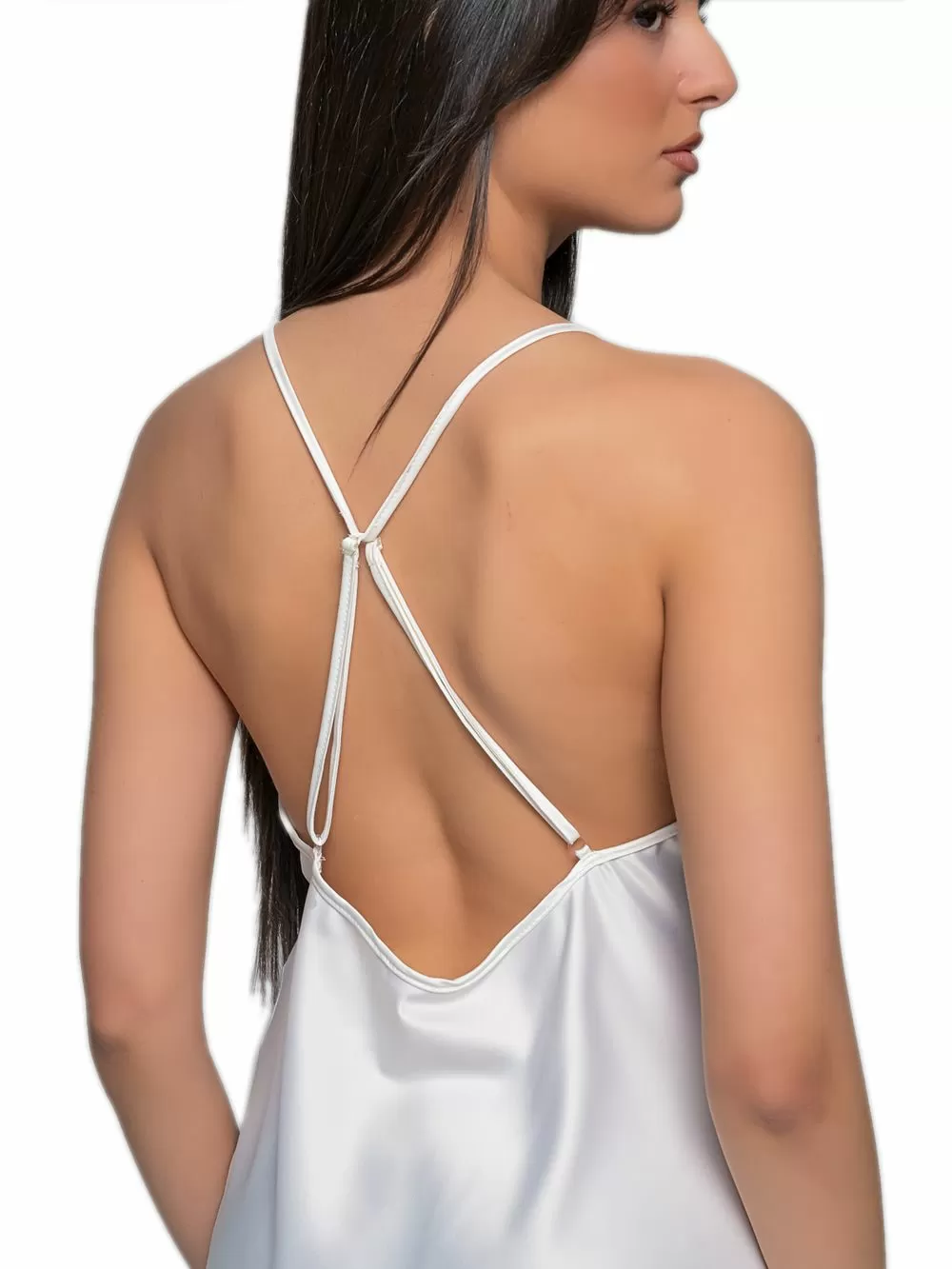 MILENA BY PARIS Νυχτικό Σετ με String - Απαλό Σατέν - Νυφική Πρόταση 