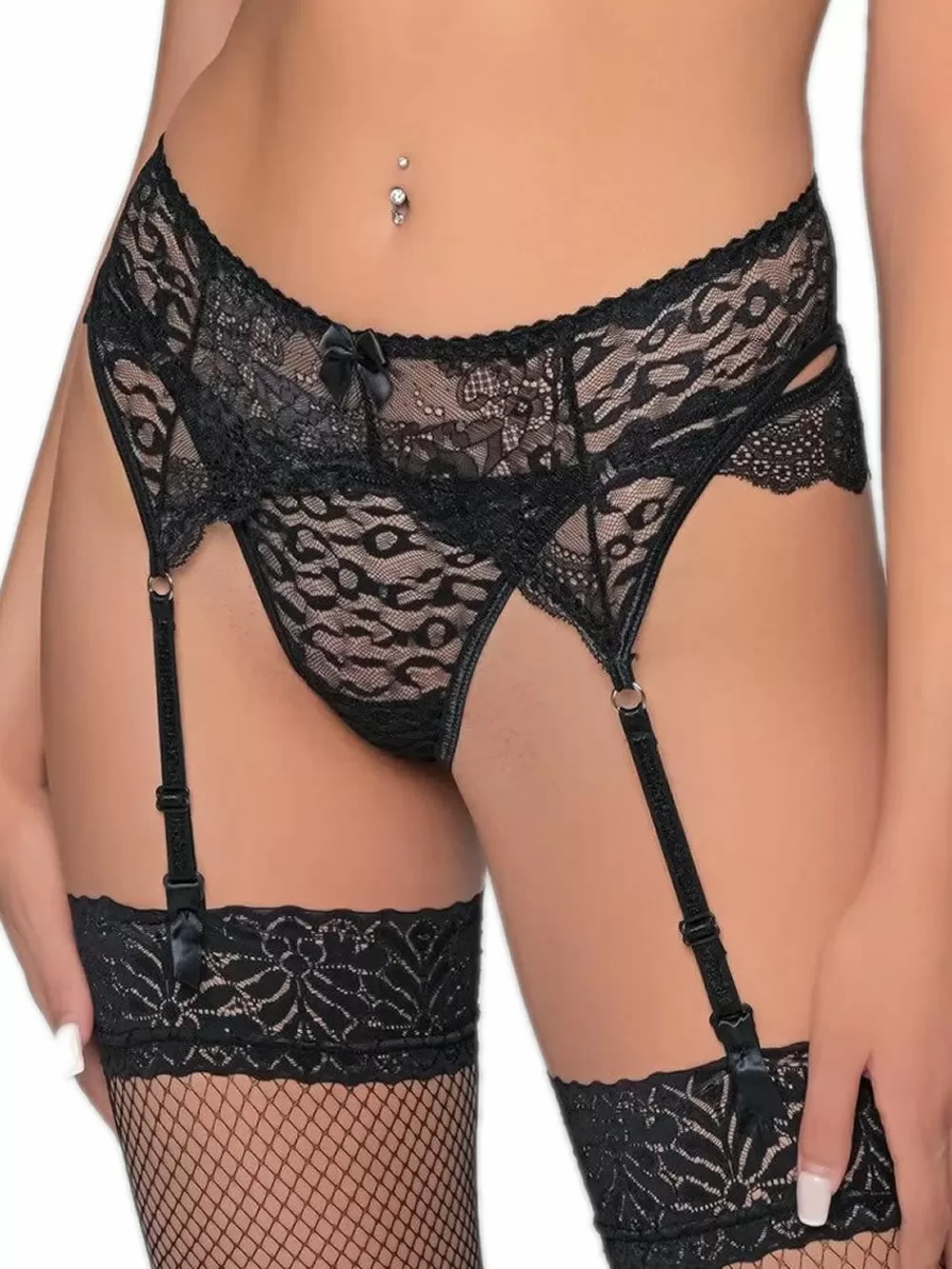 MILENA BY PARIS Ζαρτιέρα Snake Print - Δαντέλα