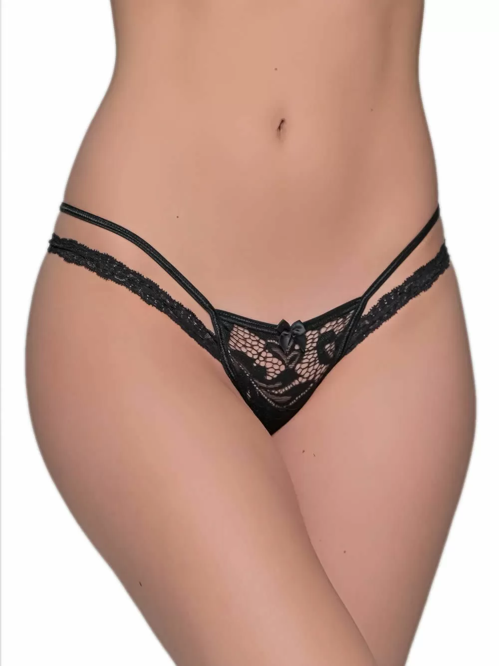 MILENA BY PARIS G-String - Δαντέλα & Δίχτυ