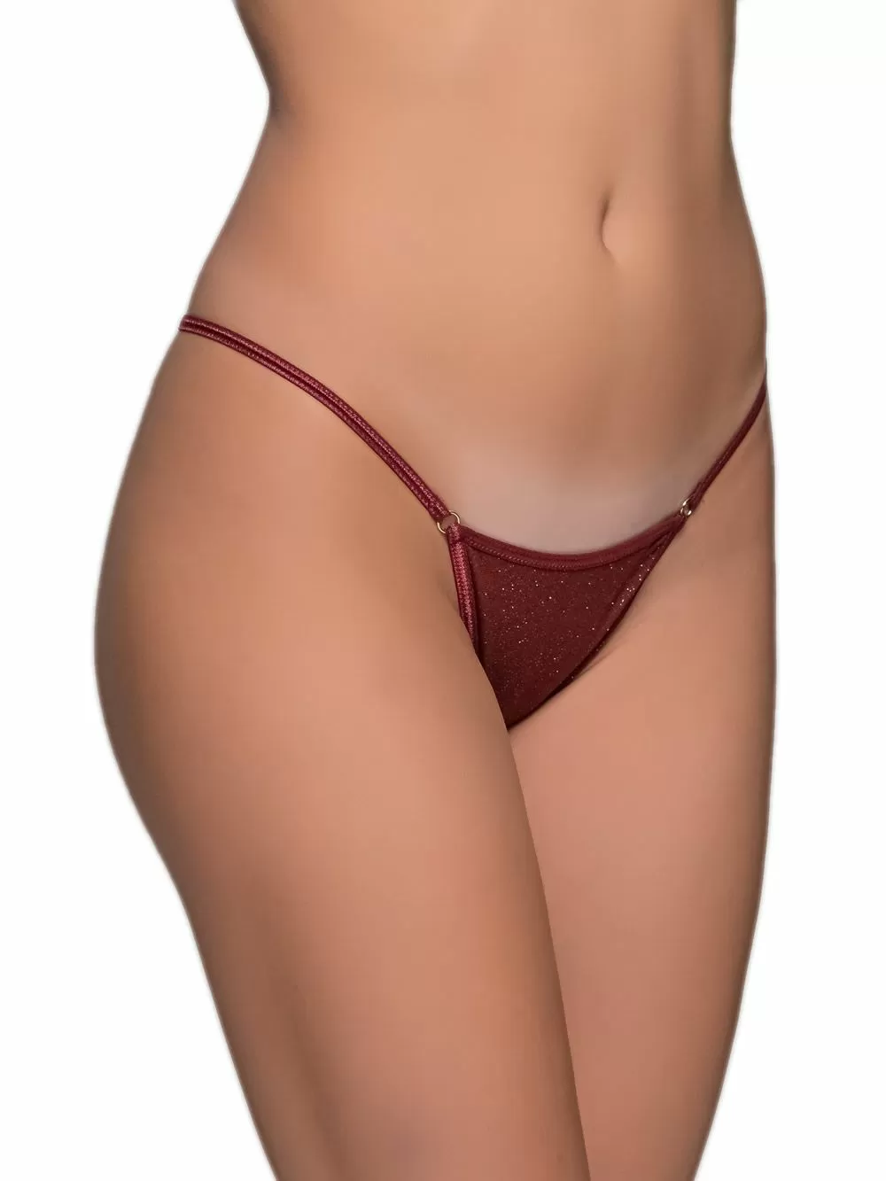 MILENA BY PARIS G-String - Σατινέ Λαμπερό Ύφασμα