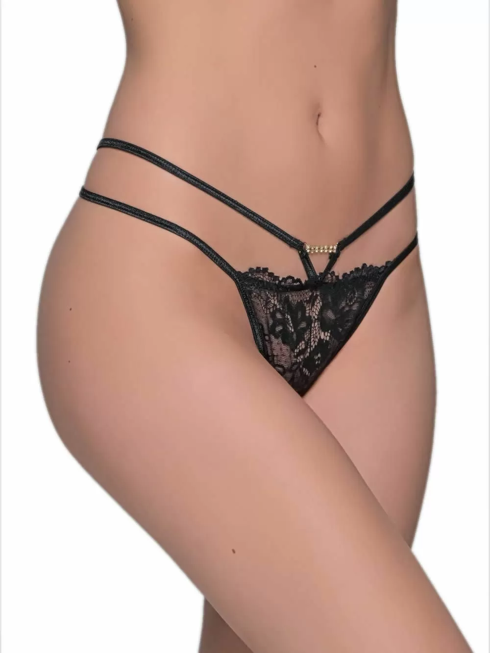 MILENA BY PARIS String - Floral Δαντέλα & Strass