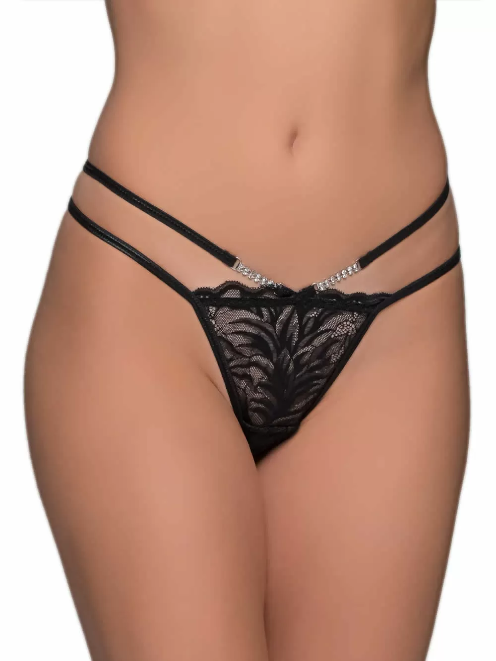 MILENA BY PARIS String - Floral Δαντέλα & Strass