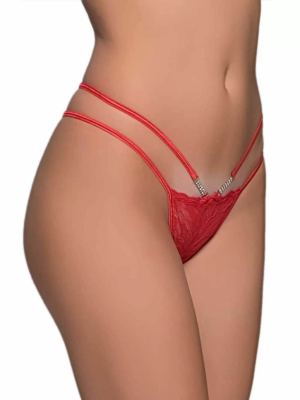 MILENA BY PARIS String - Floral Δαντέλα & Strass