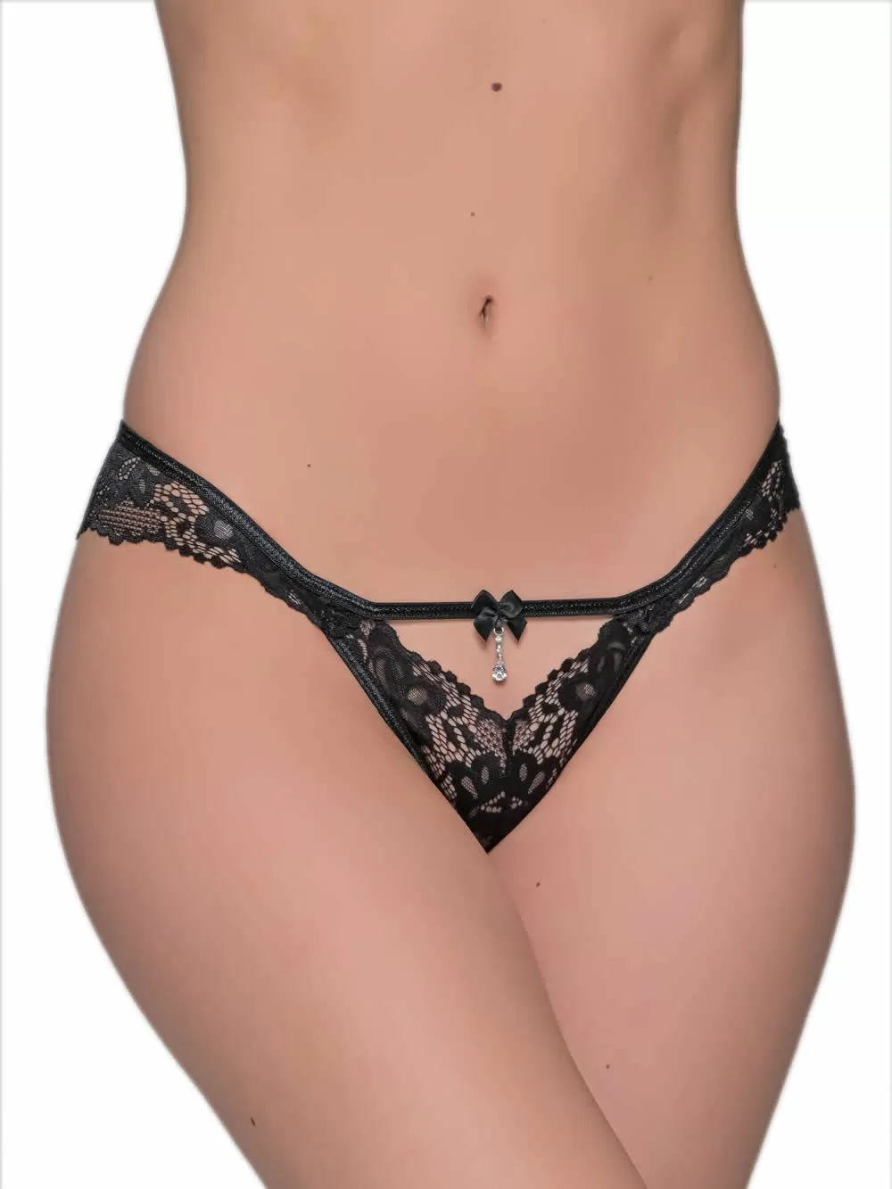 MILENA BY PARIS Brazilian Slip - Floral Δαντέλα & Strass