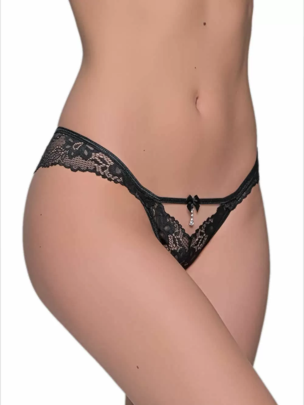 MILENA BY PARIS Brazilian Slip - Floral Δαντέλα & Strass