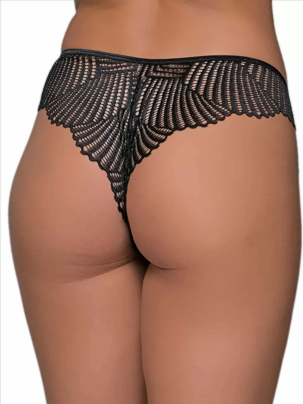 MILENA BY PARIS Brazilian Slip - Απαλό Σατέν & Πλεχτή Δαντέλα