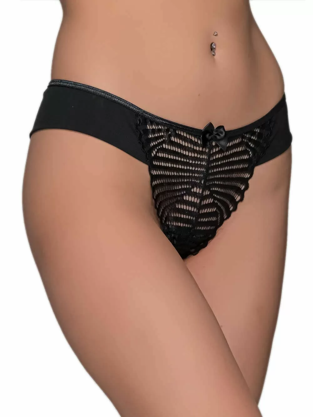 MILENA BY PARIS Brazilian Slip - Διαφάνεια & Δαντέλα