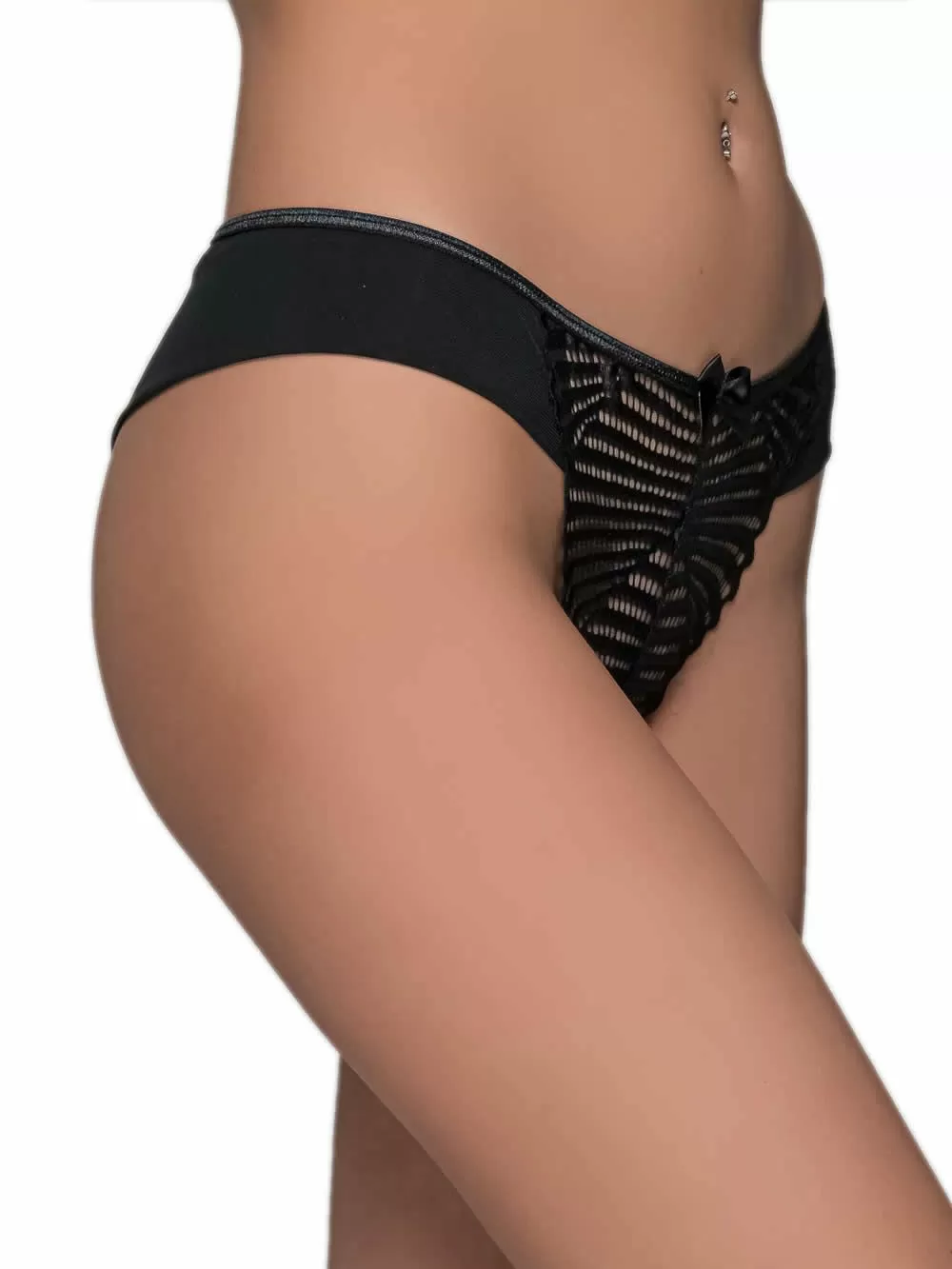 MILENA BY PARIS Brazilian Slip - Διαφάνεια & Δαντέλα