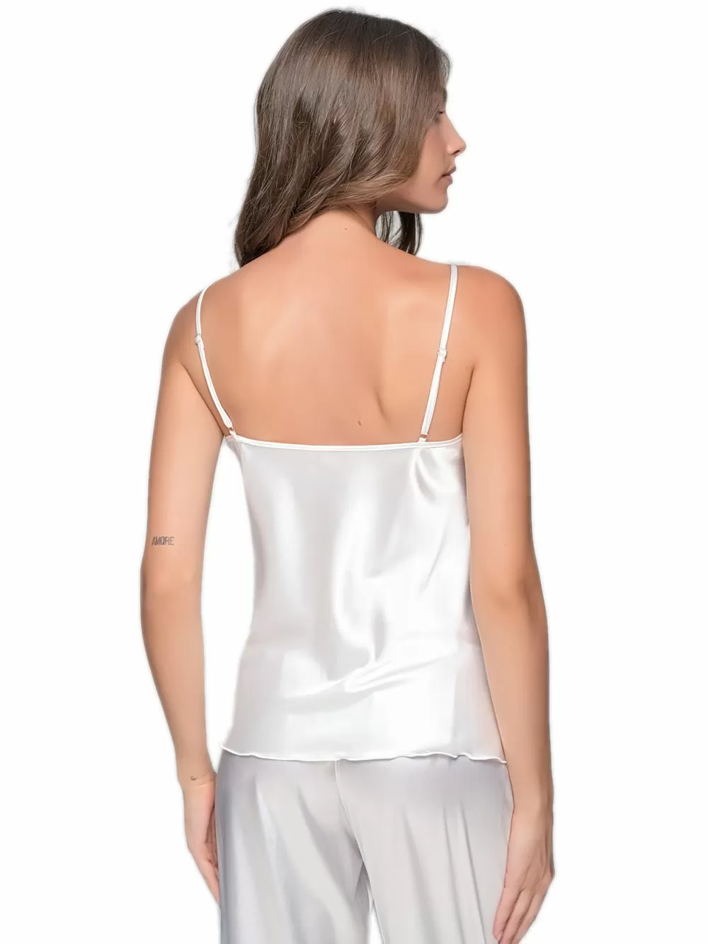 MILENA BY PARIS Πυτζάμα - Σατέν & Πλεχτή Δαντέλα - Νυφική Πρόταση 