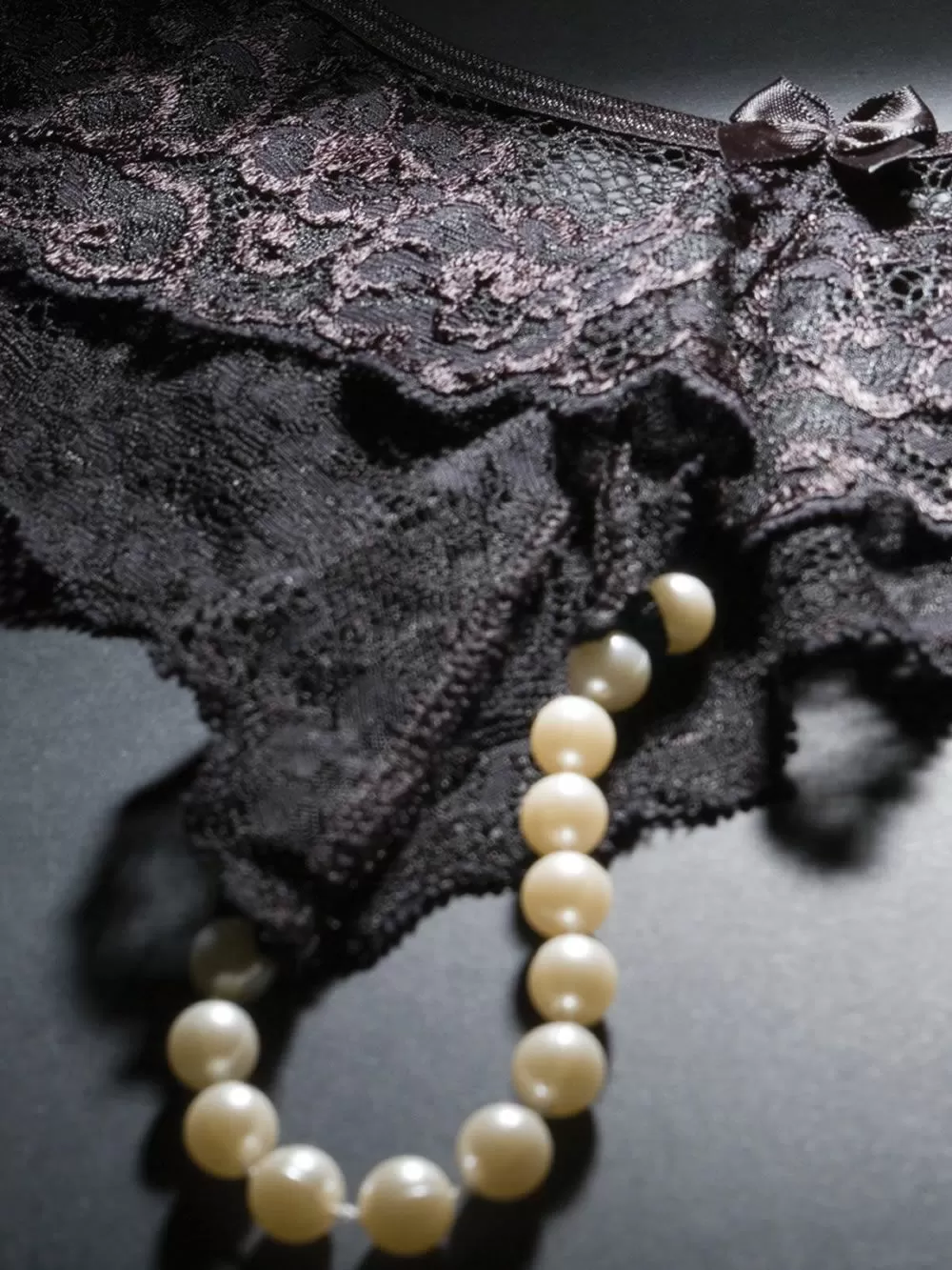 MILENA BY PARIS Brazilian String Χωρίς Καβάλο - Δαντέλα & Πέρλες