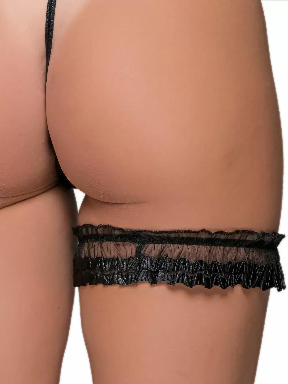 MILENA BY PARIS Καλτσοδέτα - Σατέν & Διαφάνεια