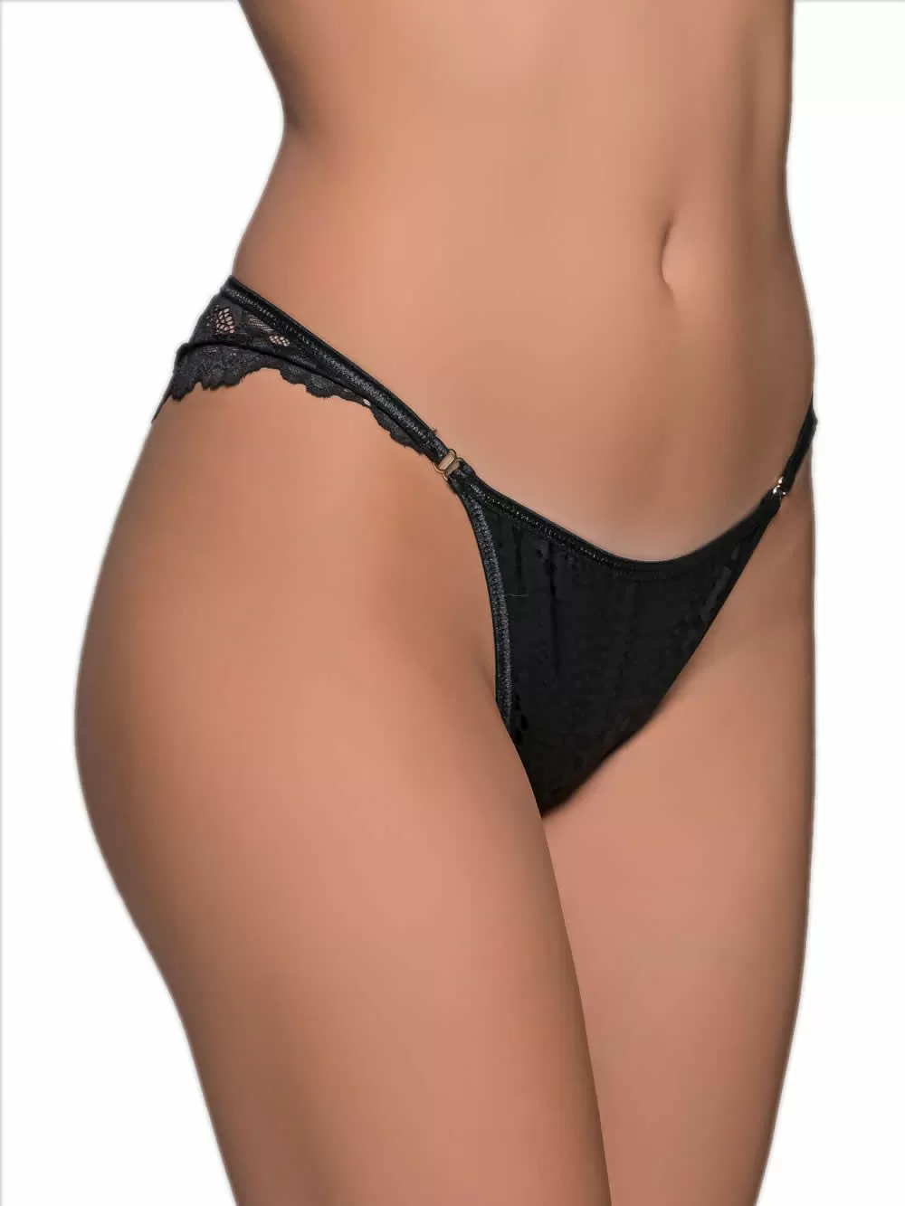 MILENA BY PARIS Brazilian Slip - Σατινέ Ύφασμα & Δαντέλα 