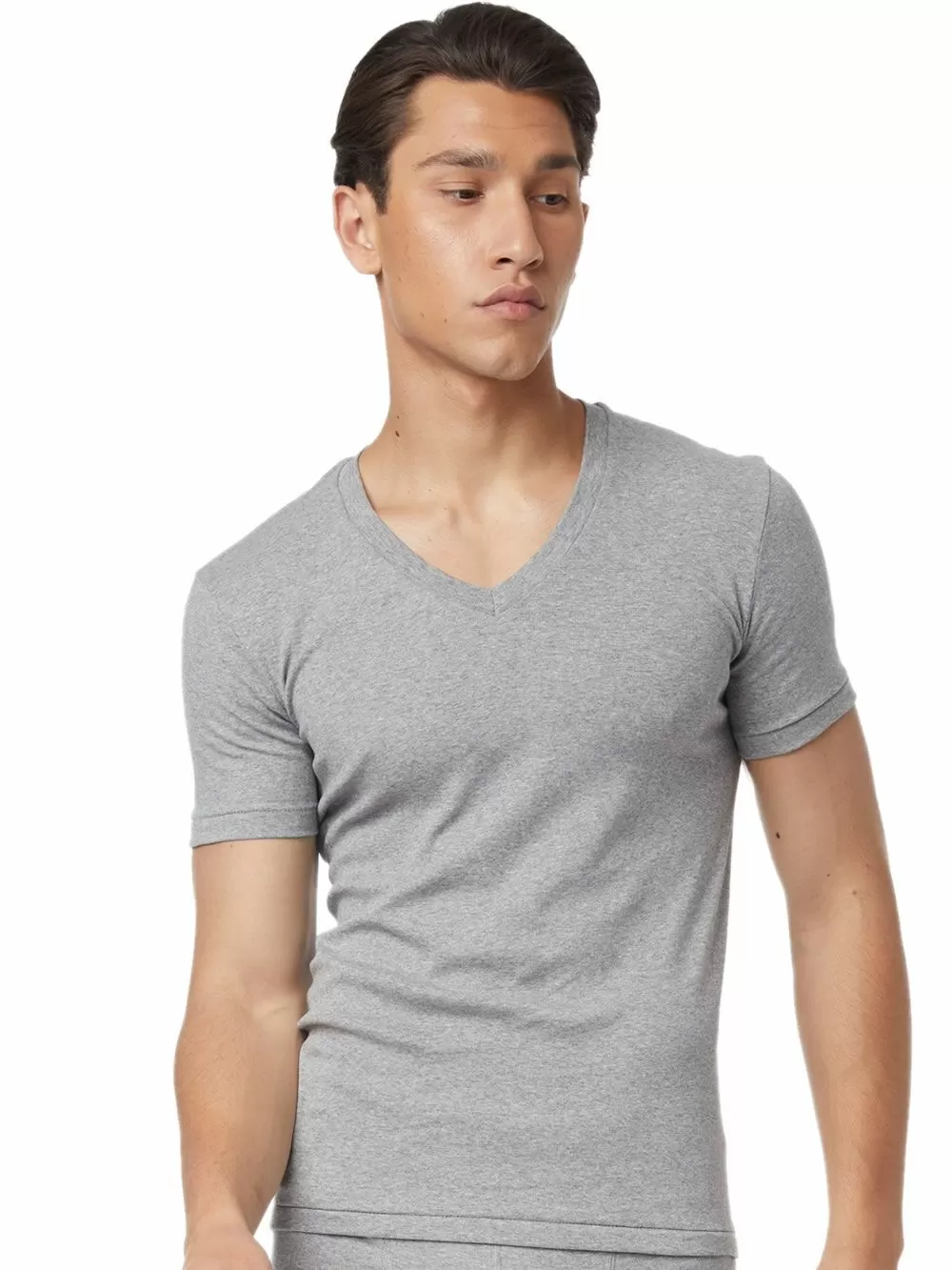 Minerva MicroCotton Αντρική Φανέλα T-Shirt Comfort Σχήμα V - Συσκευασία με 2