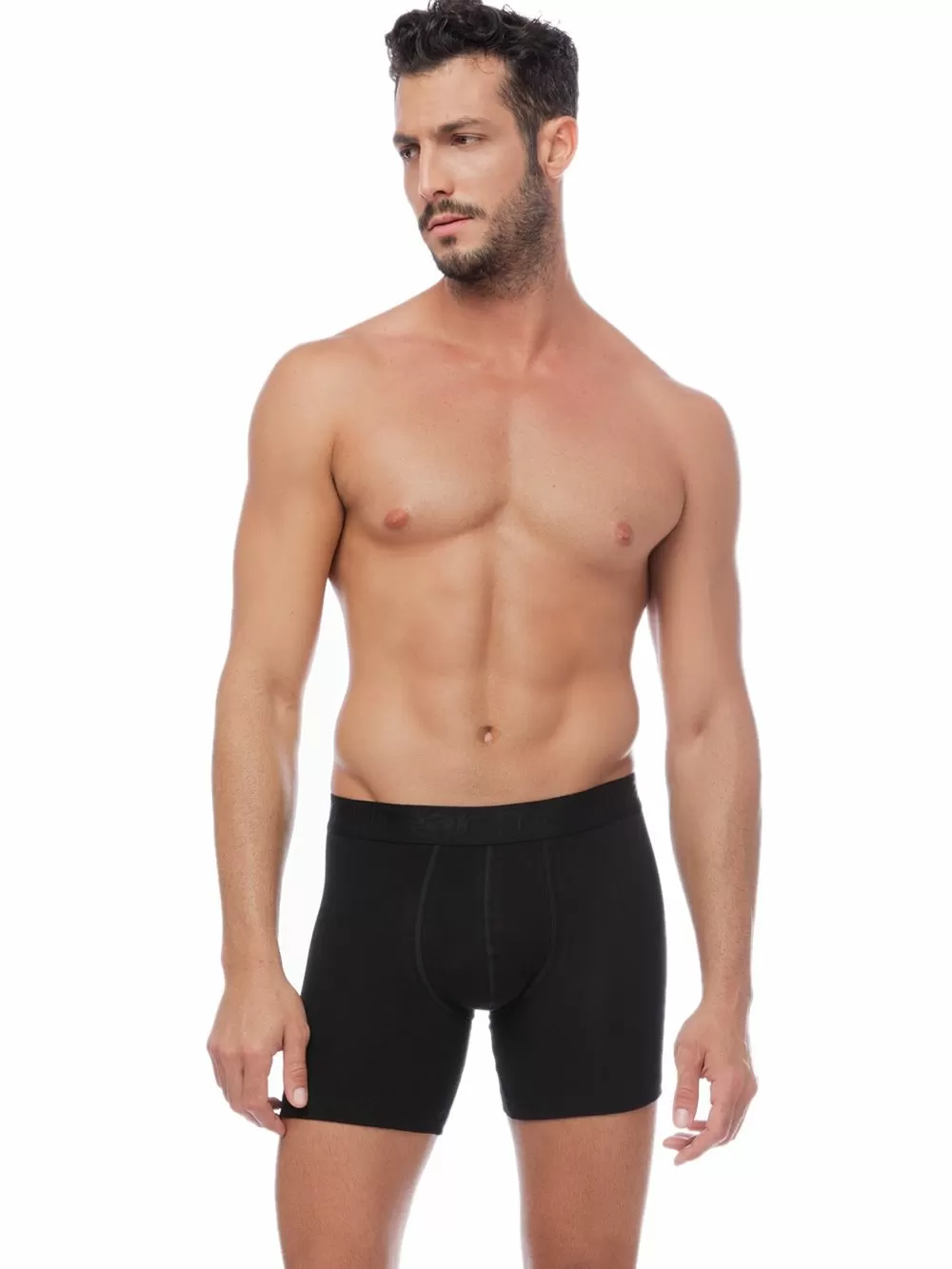 Ανδρικό Μπόξερ MINERVA Mengear Long - Ελαστικό Βαμβάκι - Πακέτο με 2