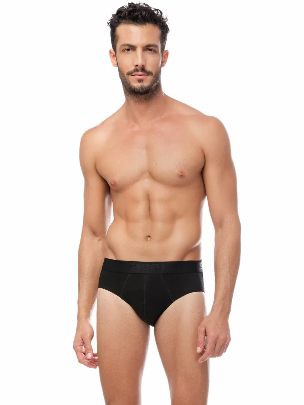 Ανδρικό Slip MINERVA Mengear - Ελαστικό Βαμβάκι - Υφαντό Logo - Πακέτο με 2