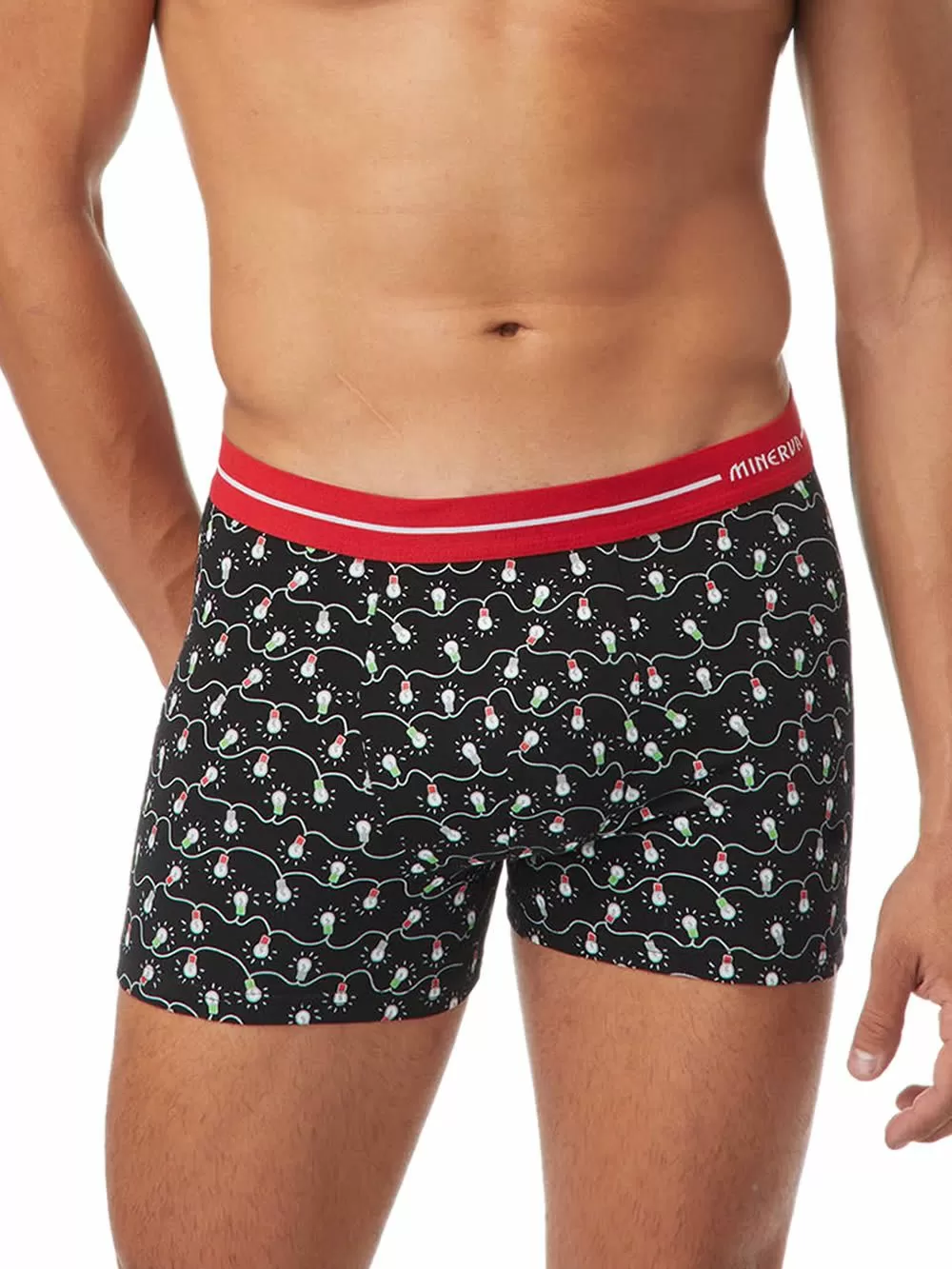 Ανδρικό Μπόξερ MINERVA Lights Out - Ελαστικό Βαμβάκι - Πακέτο με 2 