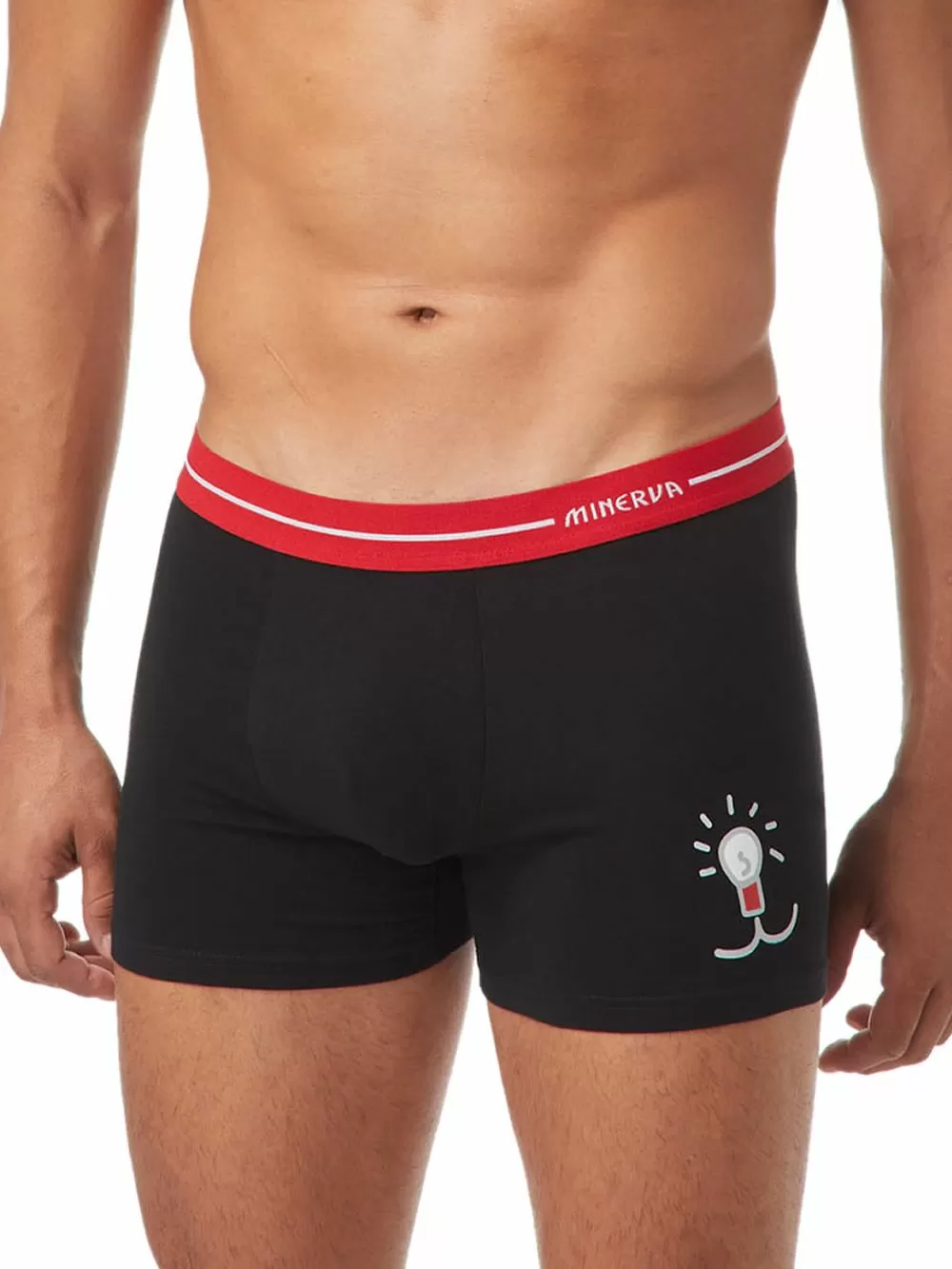 Ανδρικό Μπόξερ MINERVA Lights Out - Ελαστικό Βαμβάκι - Πακέτο με 2 