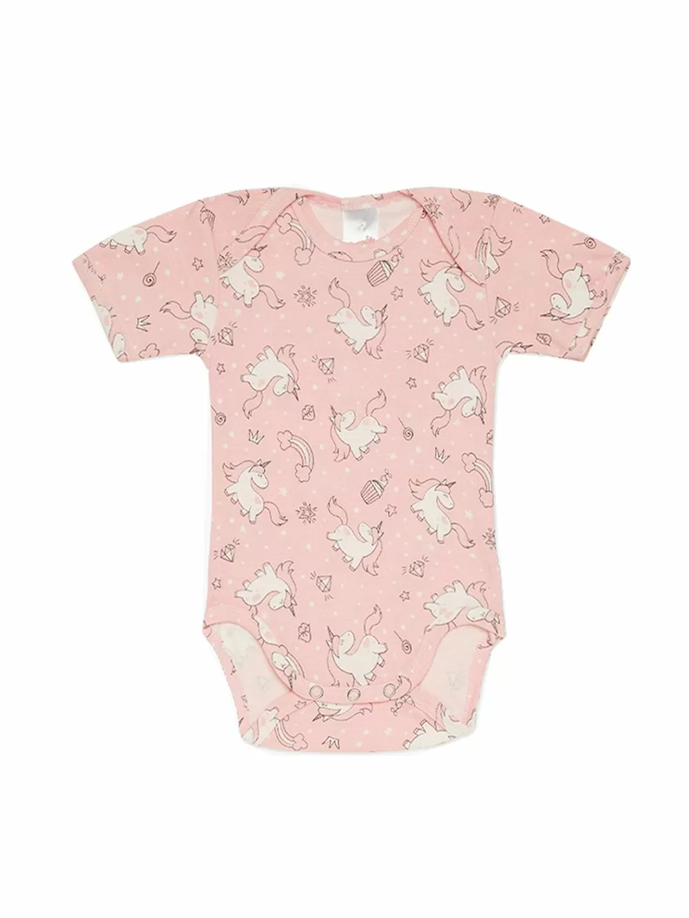 Βρεφικά Κορμάκια MINERVA για κορίτσι UNICORN - 100% Αγνό Βαμβάκι - Πακέτο με 4