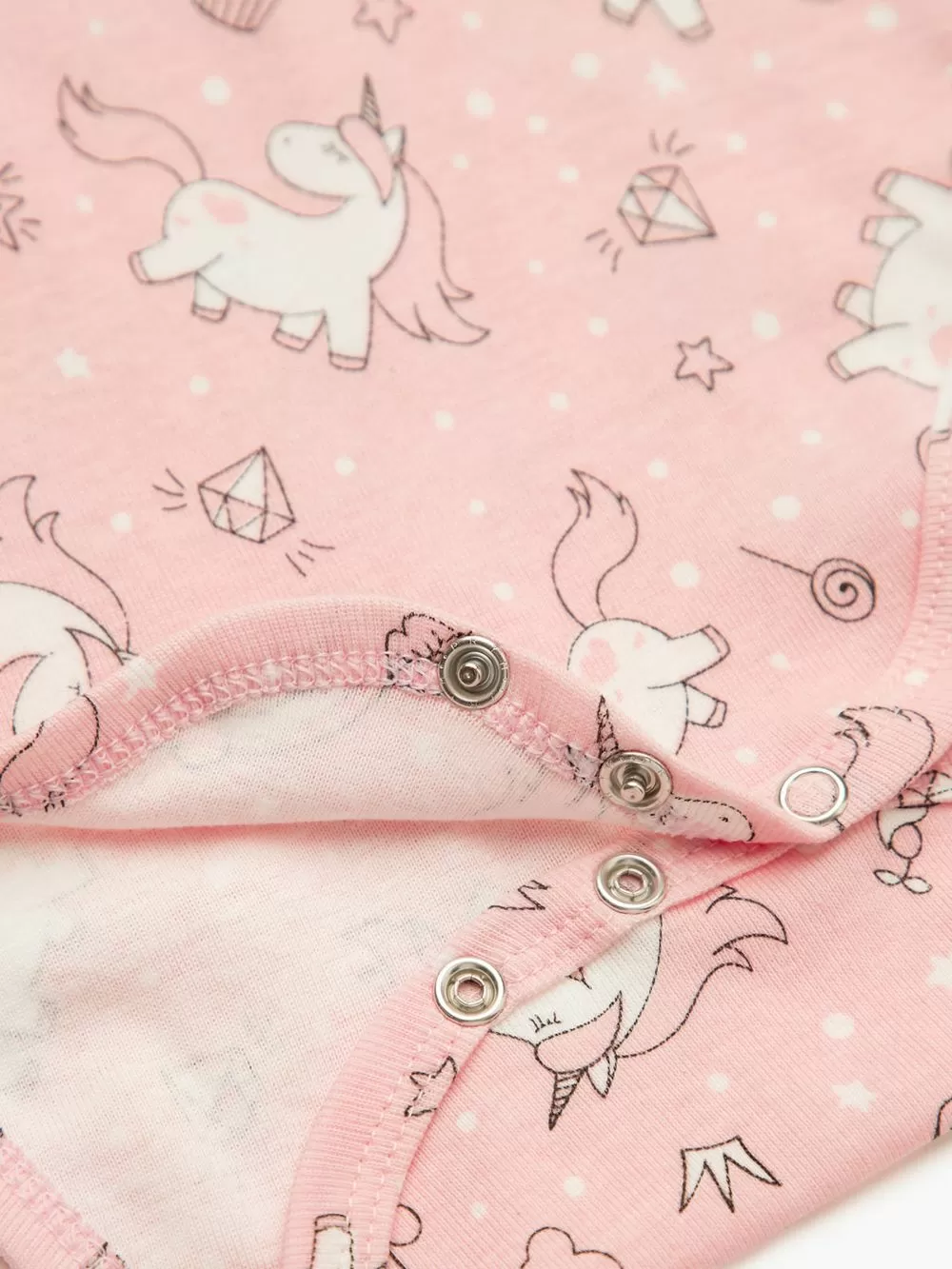 Βρεφικά Κορμάκια MINERVA για κορίτσι UNICORN - 100% Αγνό Βαμβάκι - Πακέτο με 4