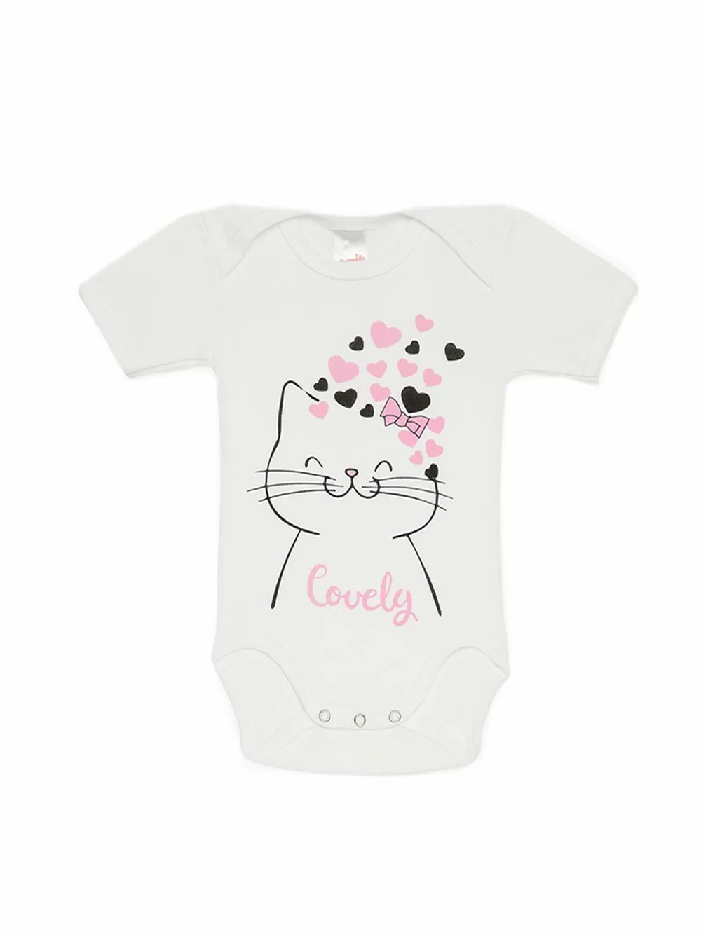 Βρεφικά Κορμάκια MINERVA για κορίτσι MEOW - 100% Αγνό Βαμβάκι - Πακέτο με 3