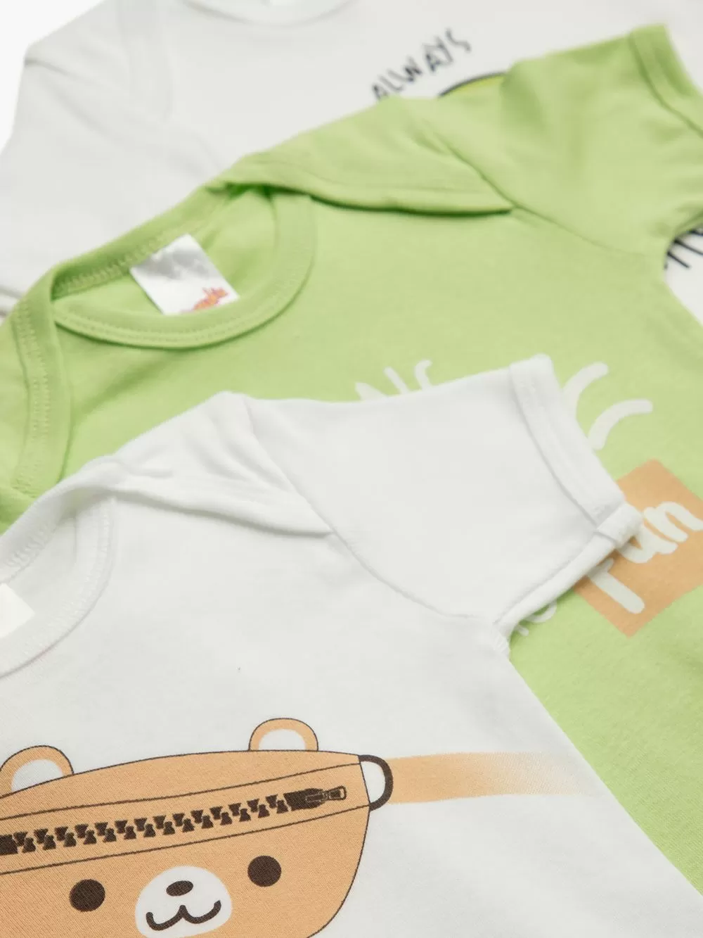 Βρεφικά Κορμάκια MINERVA για αγόρι SMILE - 100% Αγνό Βαμβάκι - Πακέτο με 3