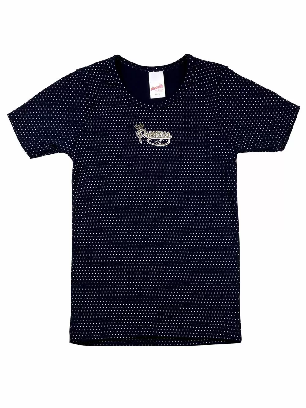 Παιδικό Φανελάκι MINERVA Κοντό Μανίκι Princess Dots - 100% Αγνό Βαμβάκι