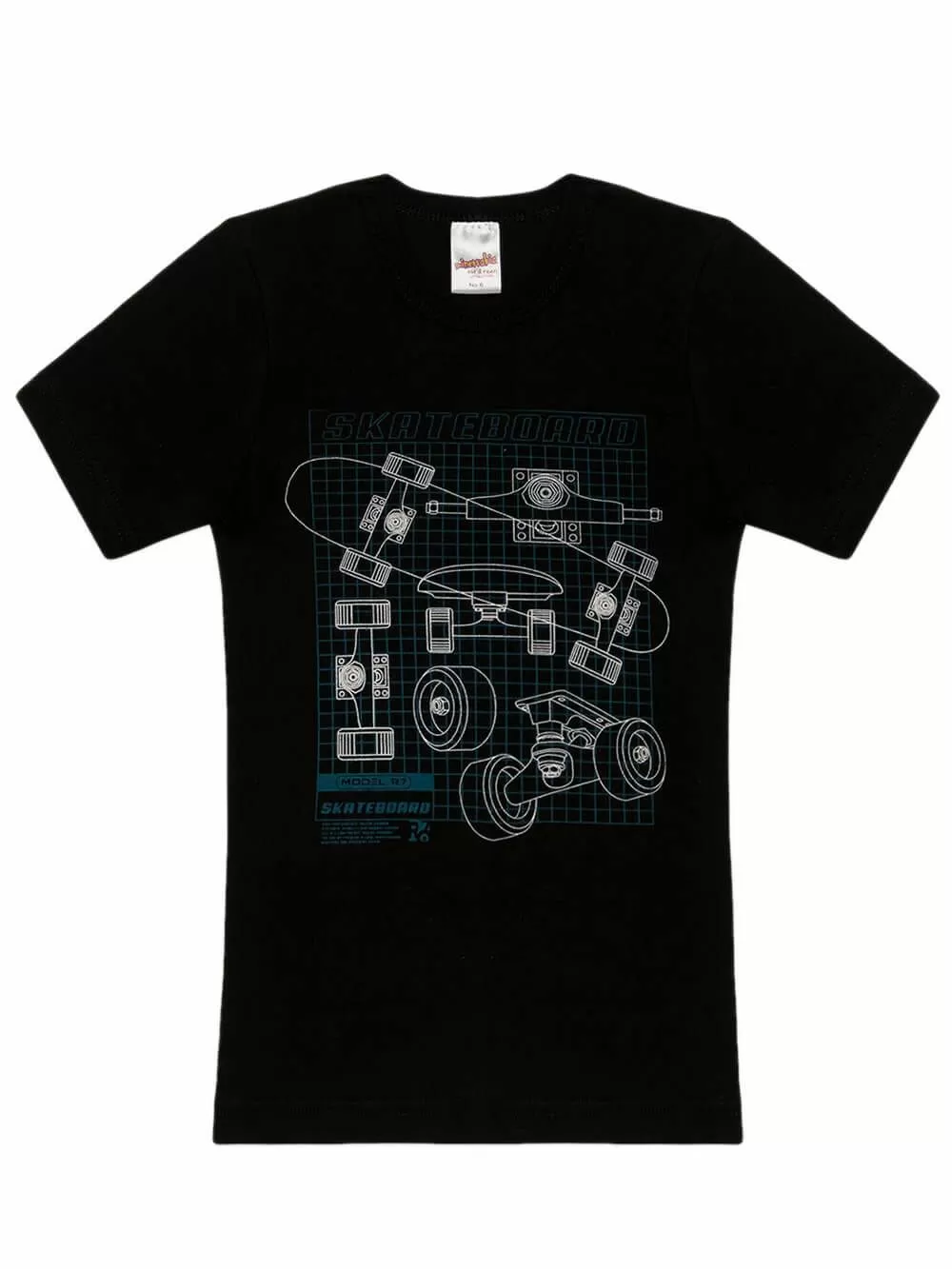 Παιδικό Εφηβικό T-shirt MINERVA Skate Digital - 100% Αγνό Βαμβάκι 