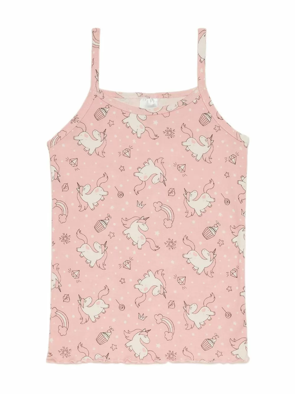 Εφηβική Φανέλα MINERVA για κορίτσι Unicorn - Λεπτή Τιράντα - 100% Αγνό Βαμβάκι