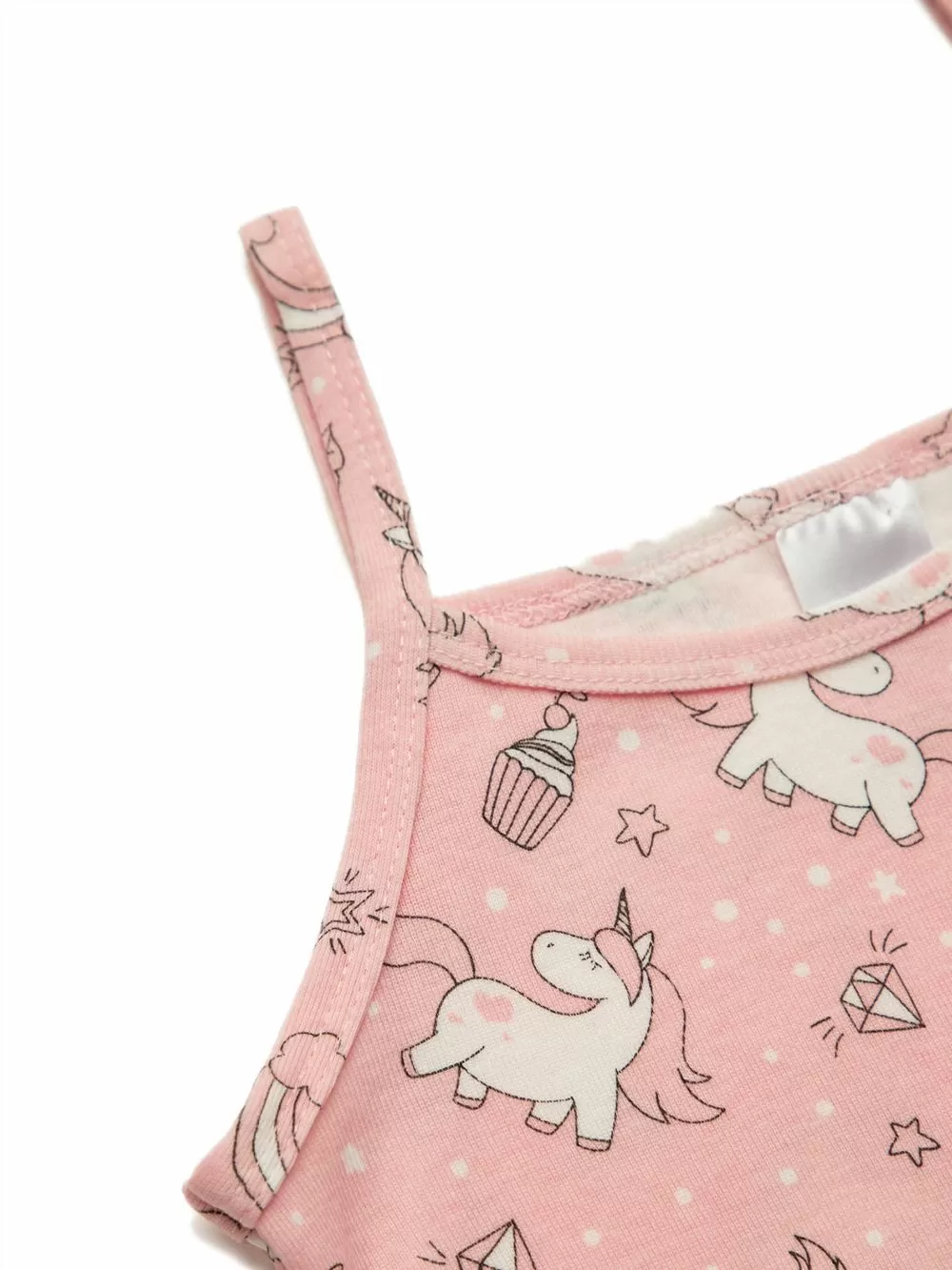 Εφηβική Φανέλα MINERVA για κορίτσι Unicorn - Λεπτή Τιράντα - 100% Αγνό Βαμβάκι