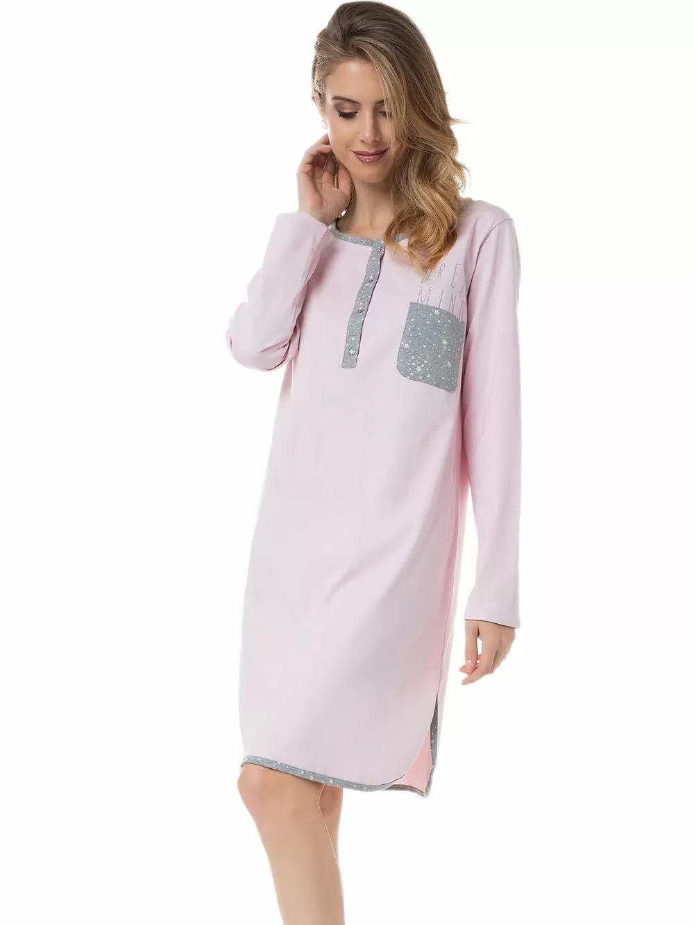 MINERVA Set Νυχτικό & Ρόμπα Dreaming - 100% Βαμβάκι Interlock - Χειμώνας 2020/21