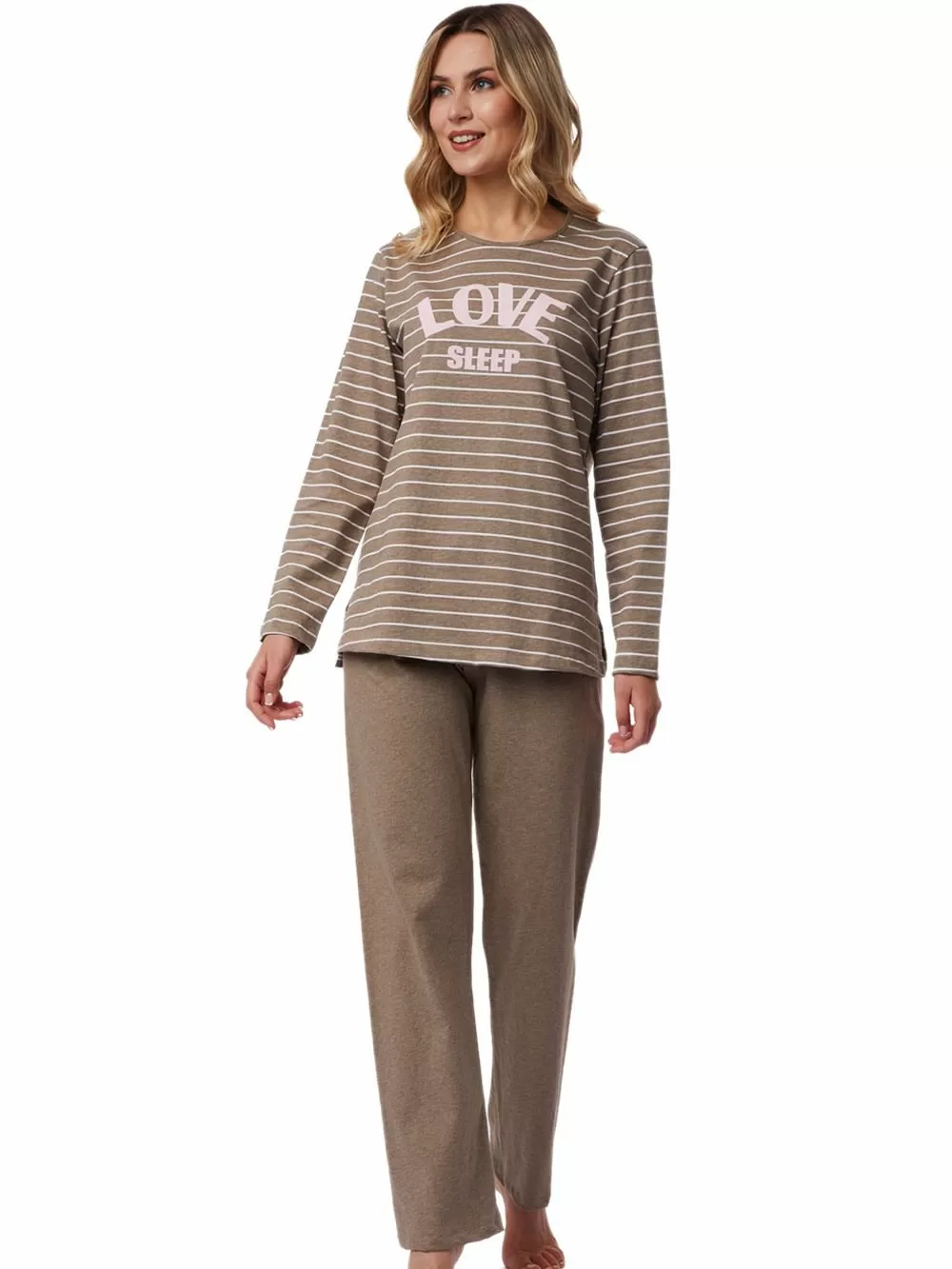 Πυτζάμα Γυναικεία MINERVA SLEEP -100% Βαμβάκι Interlock 
