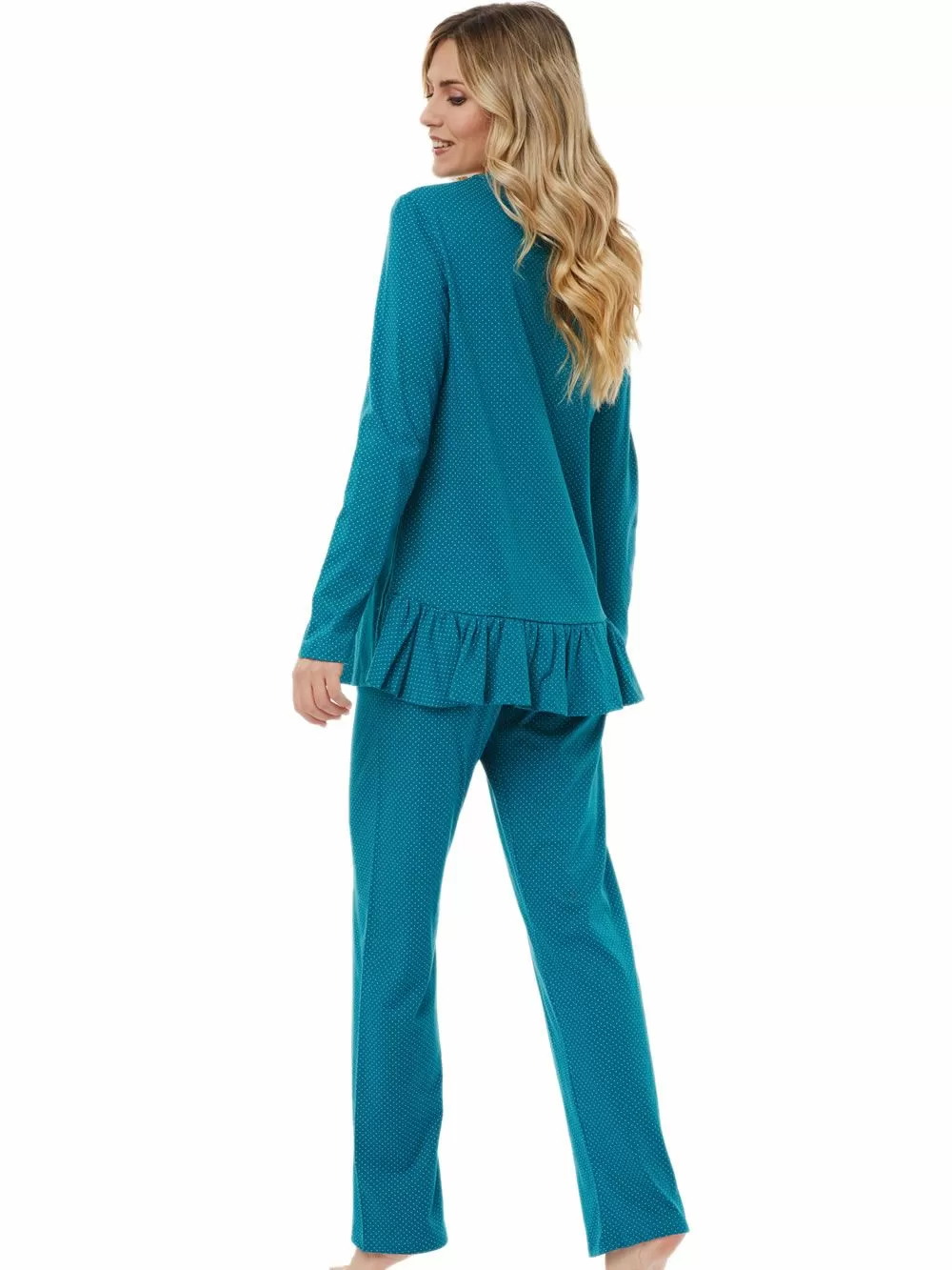 Πυτζάμα Γυναικεία MINERVA Dots - Απαλό Βαμβάκι Modal - Νέα Μαμά 