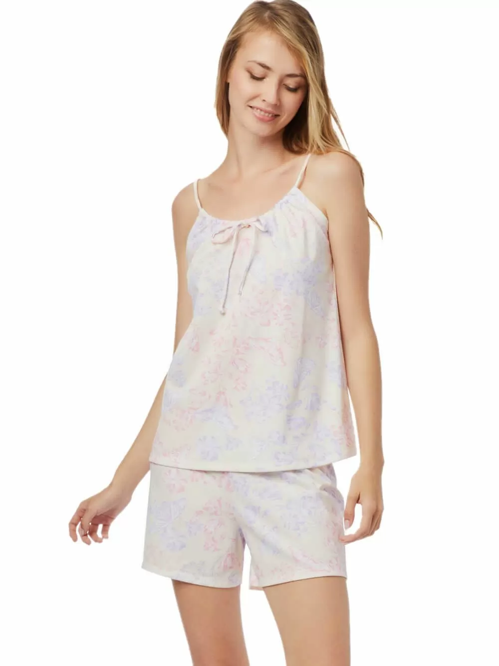 Γυναικεία Πυτζάμα MINERVA Floral - 100% Βαμβακερή 