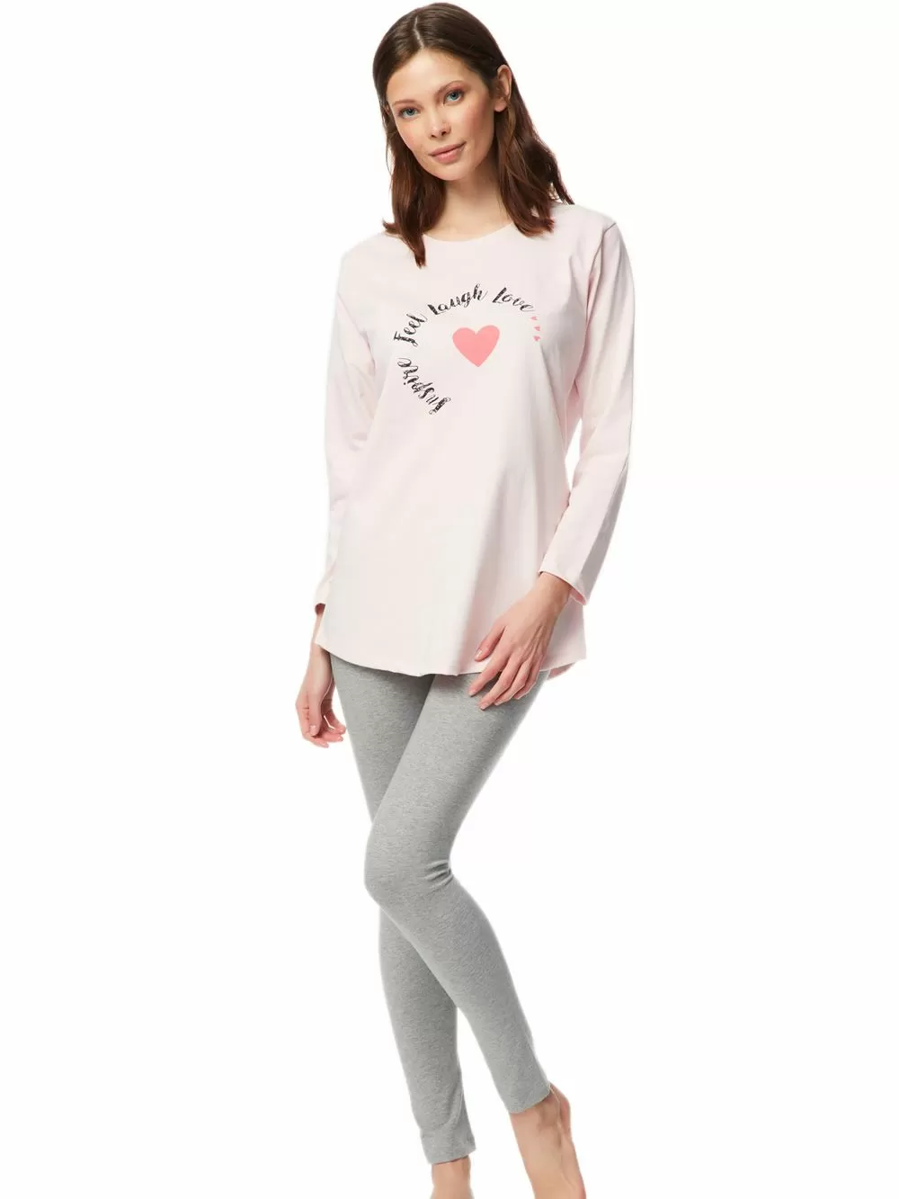 Γυναικεία Πυτζάμα MINERVA Wknd - 100% Βαμβάκι Interlock - Κολάν Παντελόνι