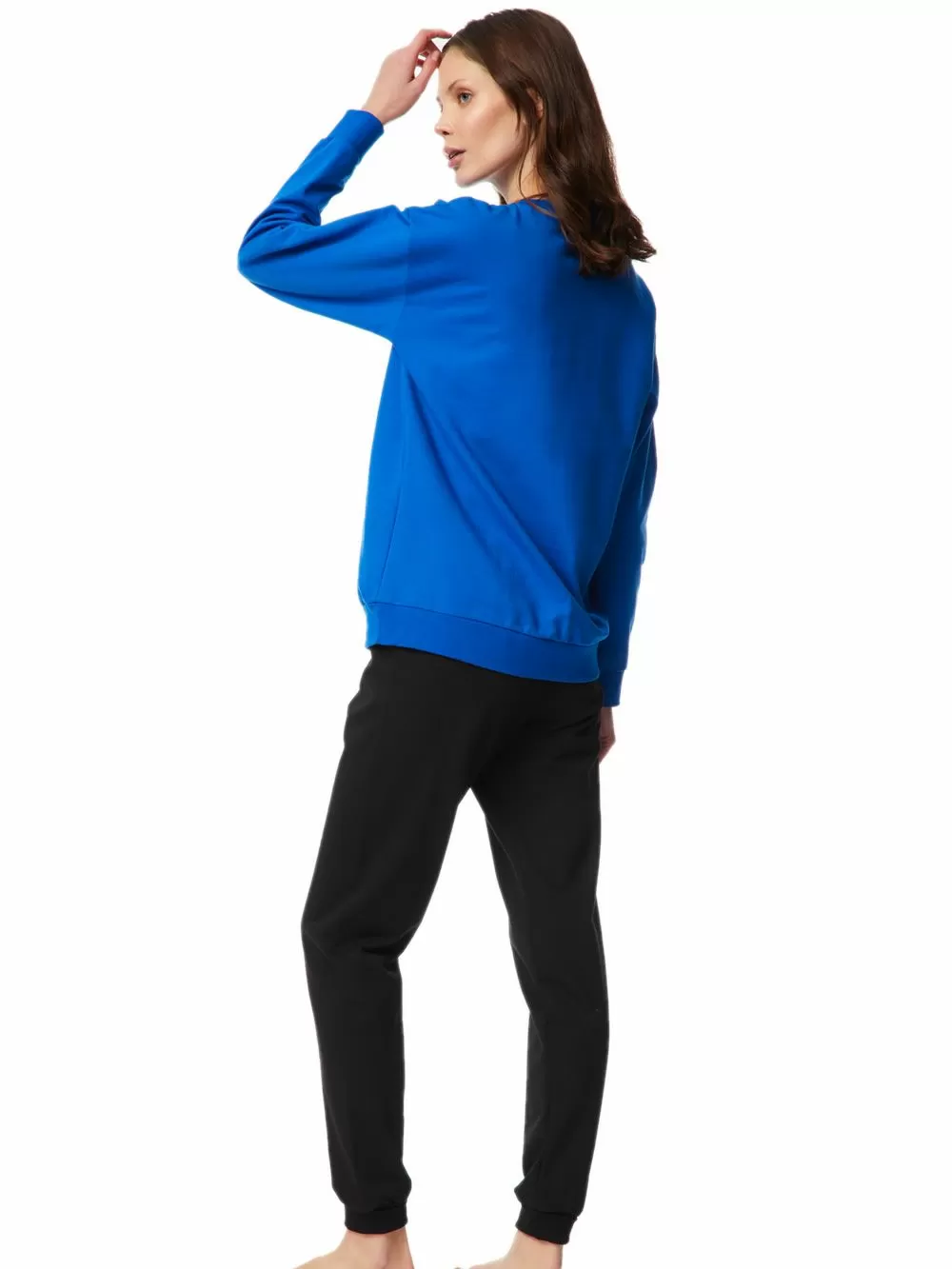 Γυναικεία Πυτζάμα MINERVA Love Φούτερ - 100% Βαμβάκι Interlock